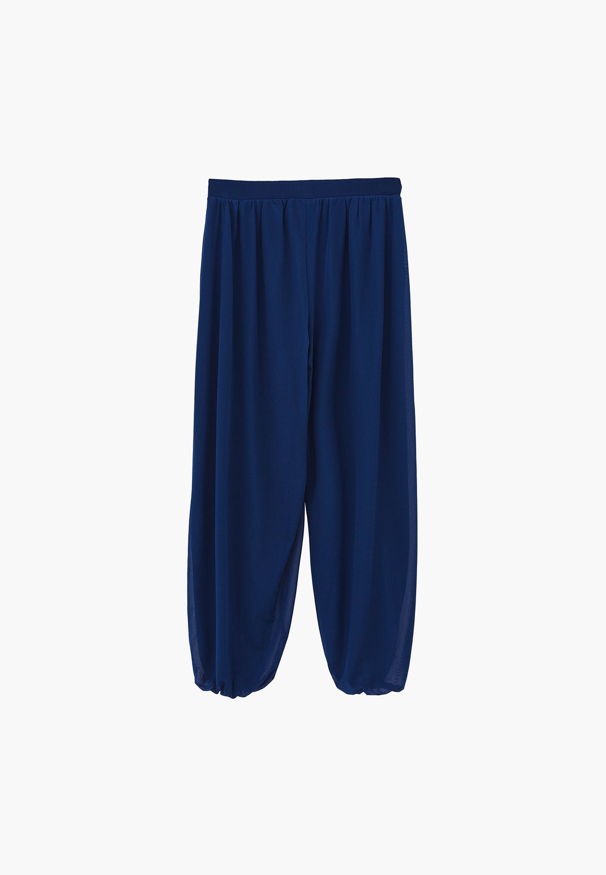 Balloon Form High Waist Jogger Pants - NAVY PEONY