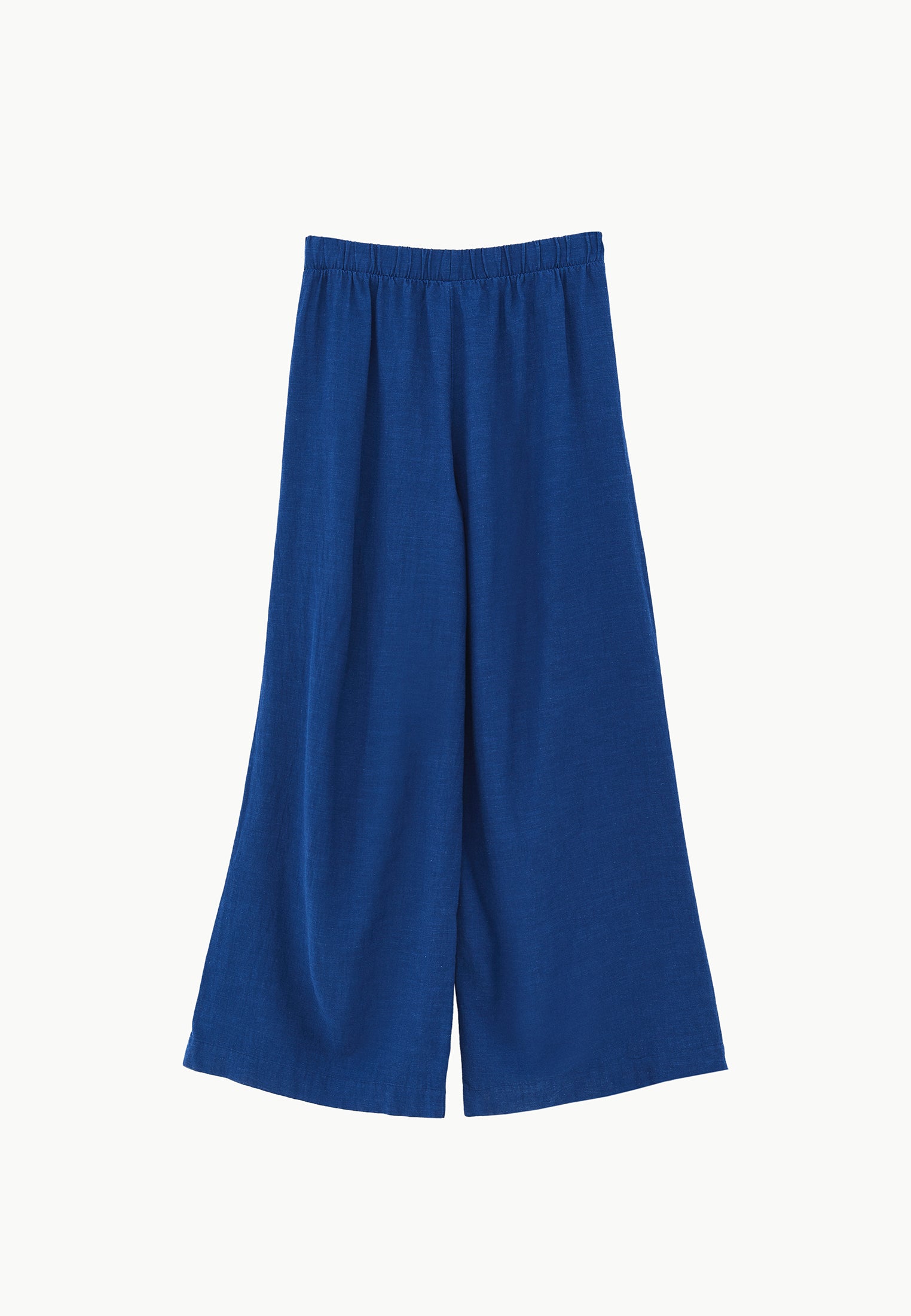 Ultra High Waist Wide Leg Pants - NAVY PEONY