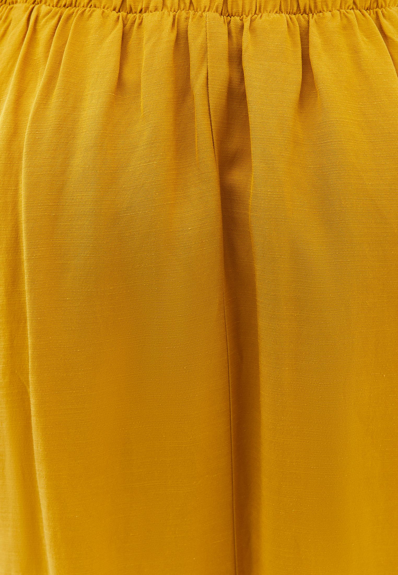Shiny Long Flared Skirt - NUGGET GOLD