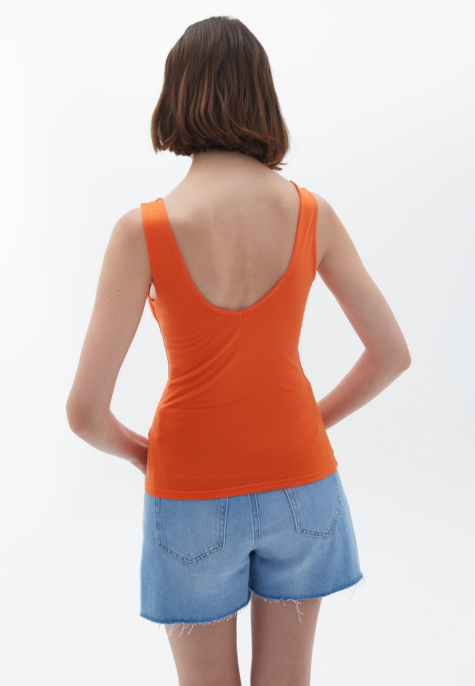 V neck sleeveless tank - ORANGEADE