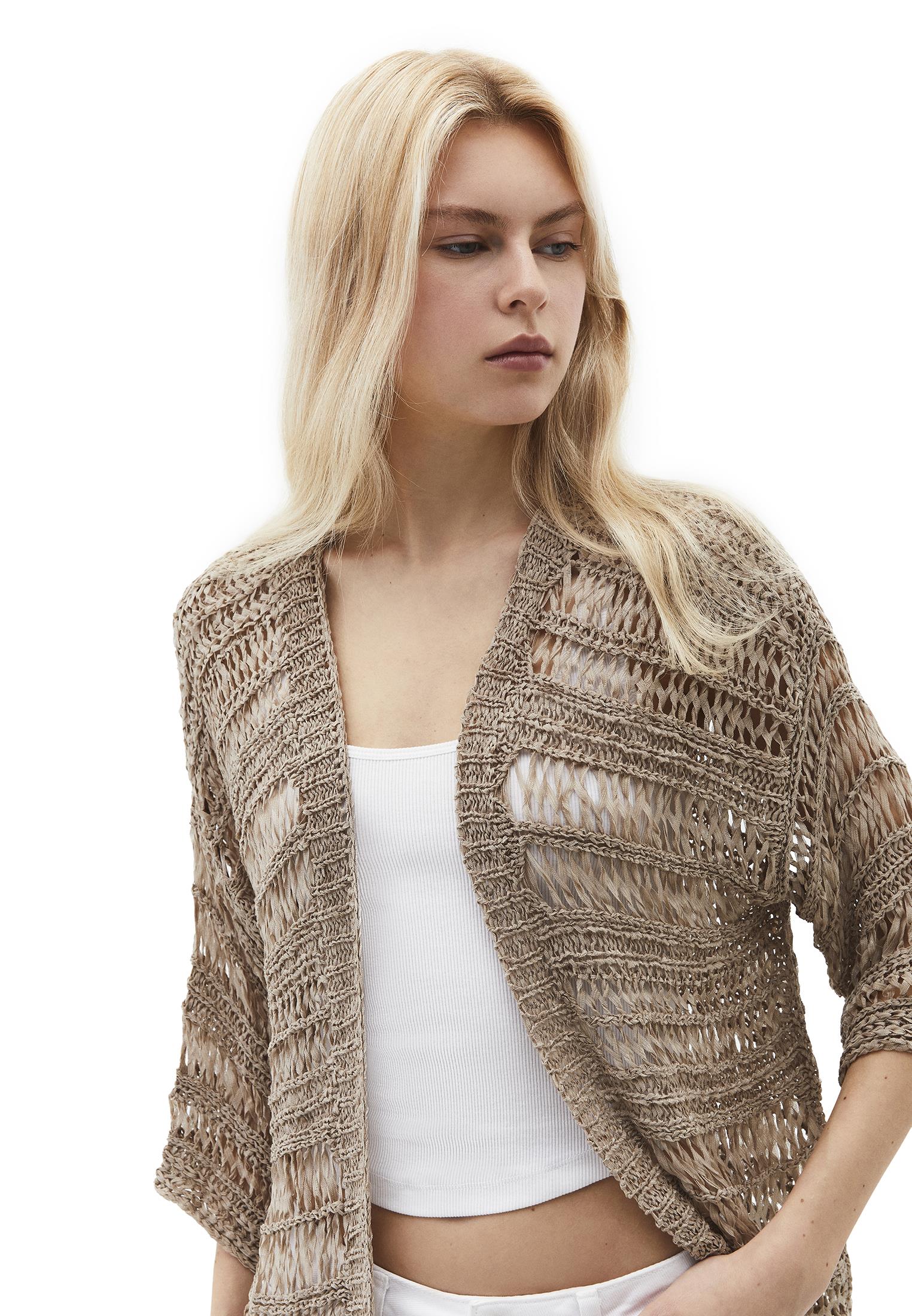 Comfortable Long Cardigan - OXFORD TAN