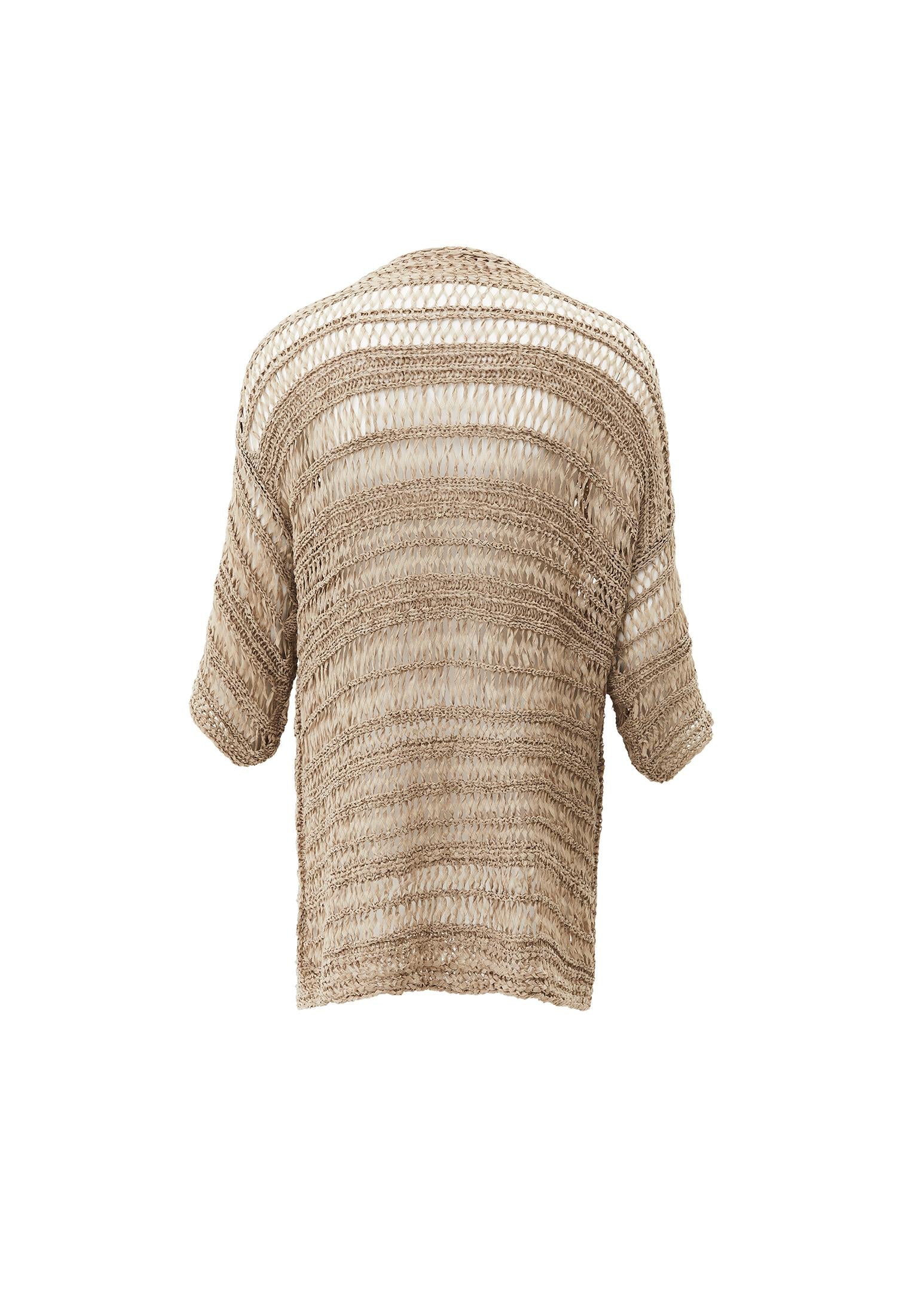 Comfortable Long Cardigan - OXFORD TAN