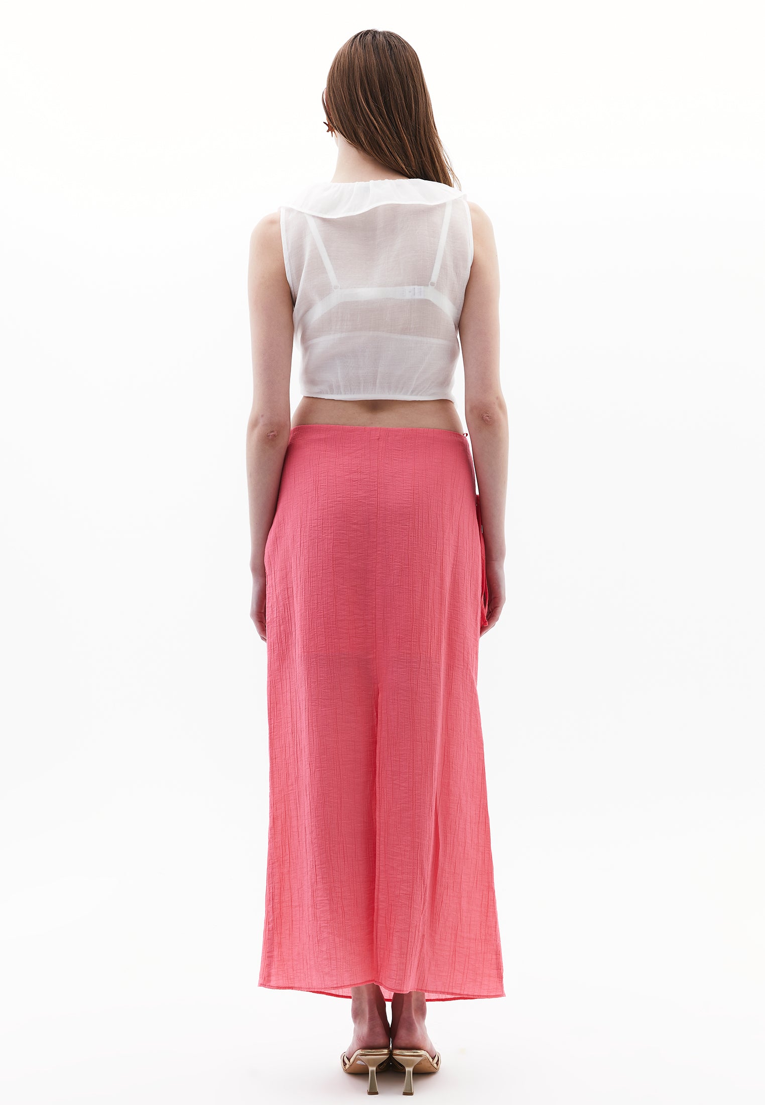 Long Skirt With Tie - PINK LEMONADE