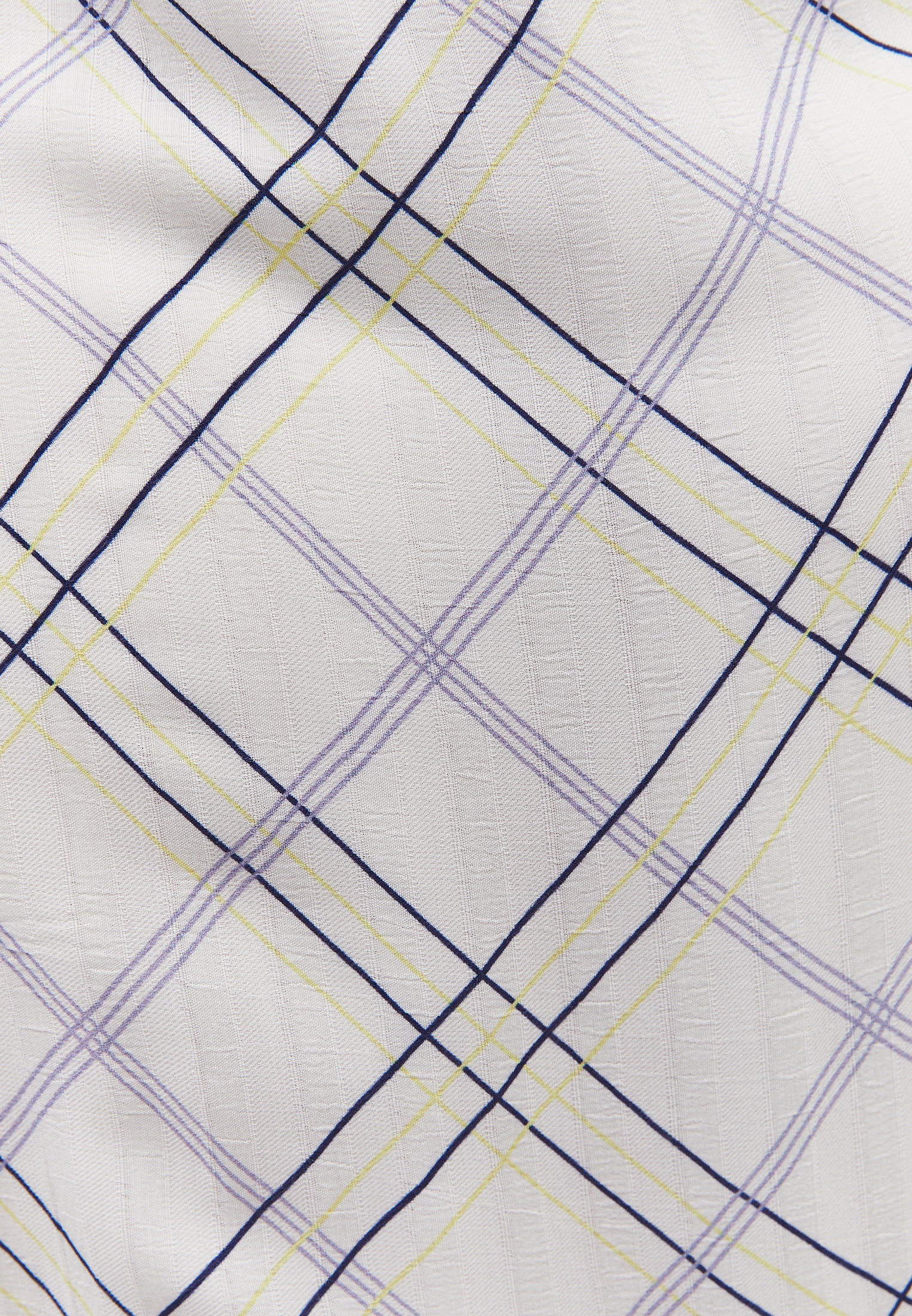 Striped Tie Sleeve A-Line Dress - PLAID COMB