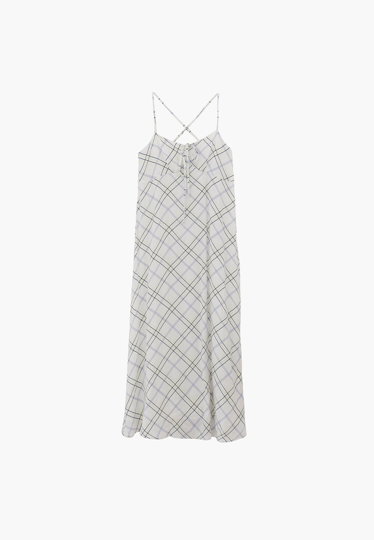 Striped Tie Sleeve A-Line Dress - Mix Color