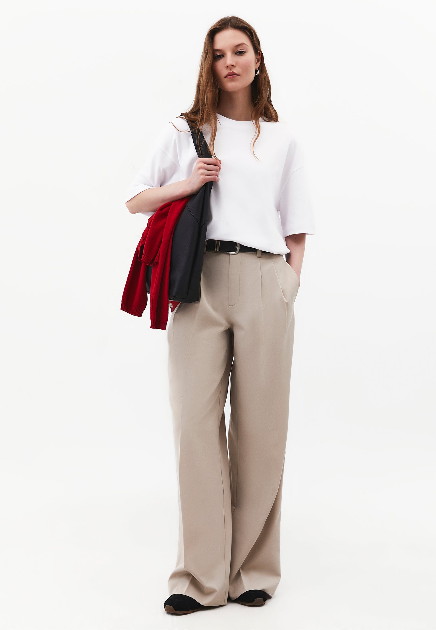 Wide Leg Wide Leg Pants - PLAZA TAUPE
