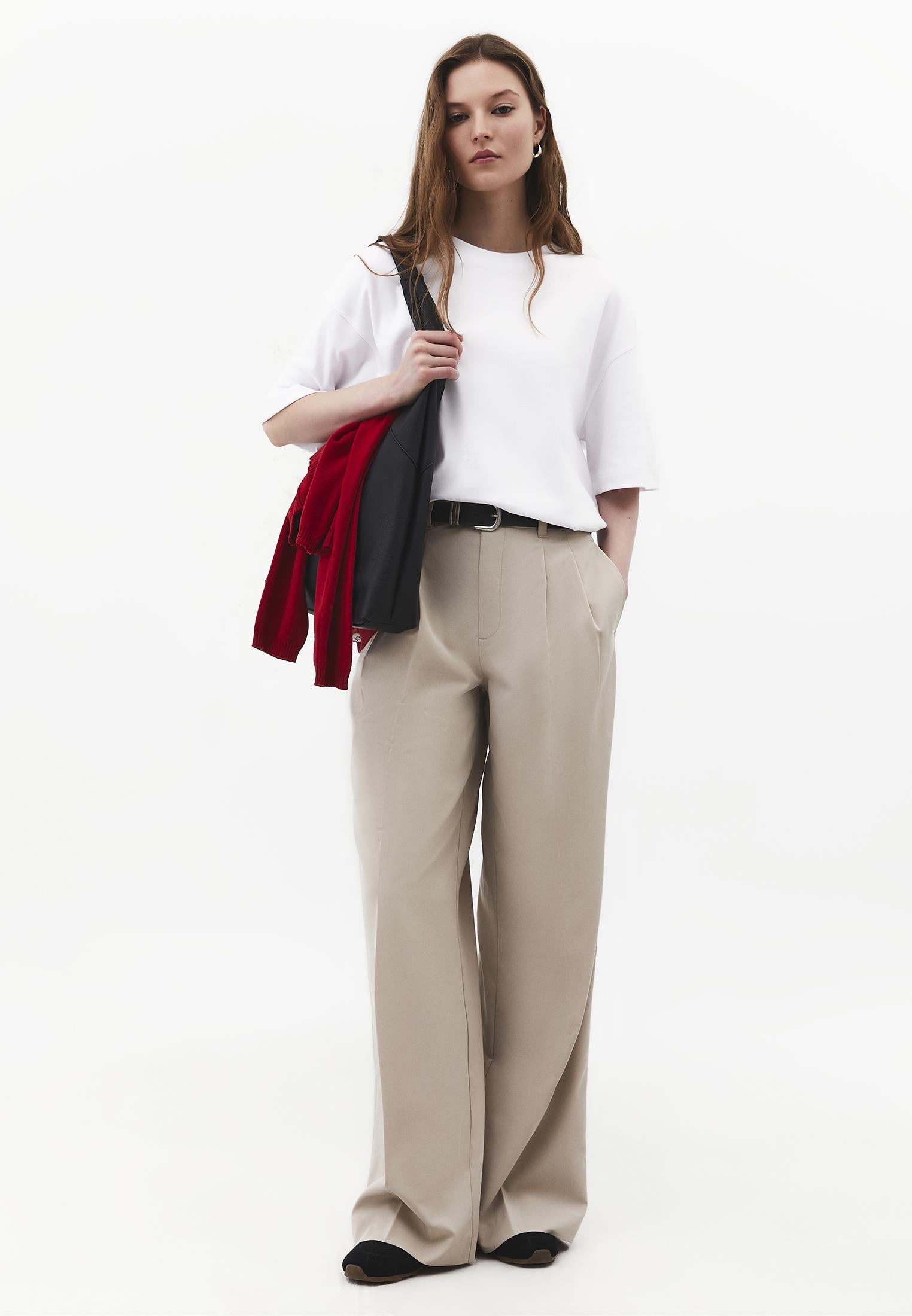 Wide Leg Wide Leg Pants - PLAZA TAUPE