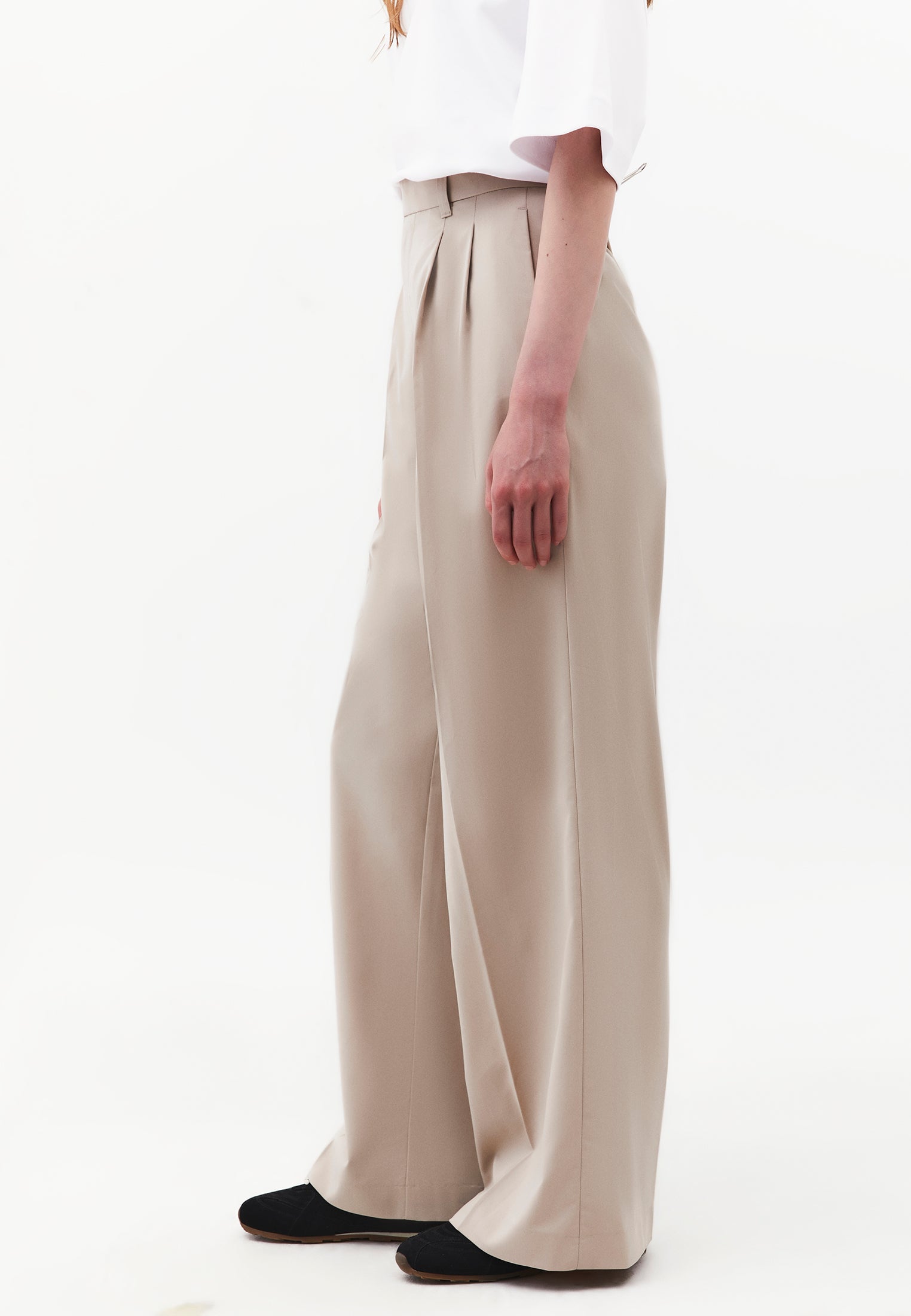Wide Leg Wide Leg Pants - PLAZA TAUPE