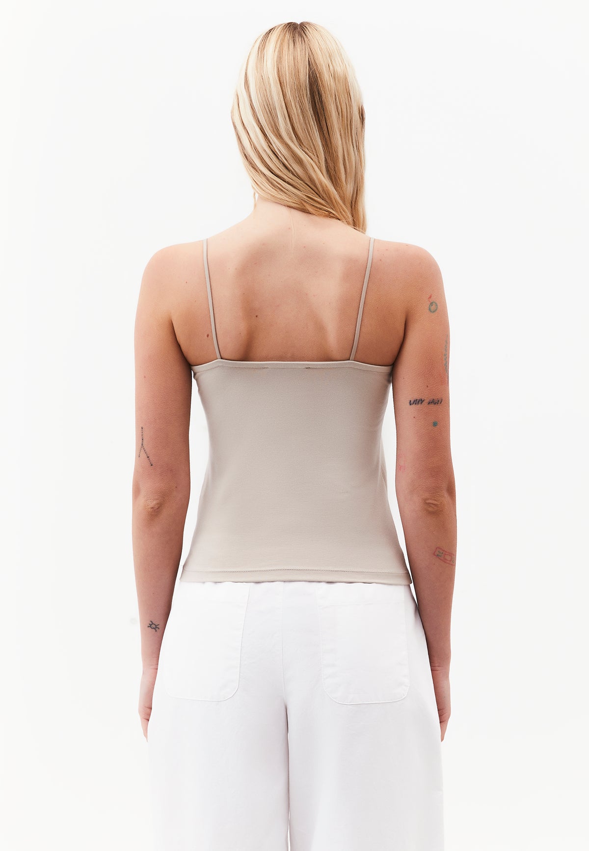 Bodycon Tank Top U Neck - PLAZA TAUPE