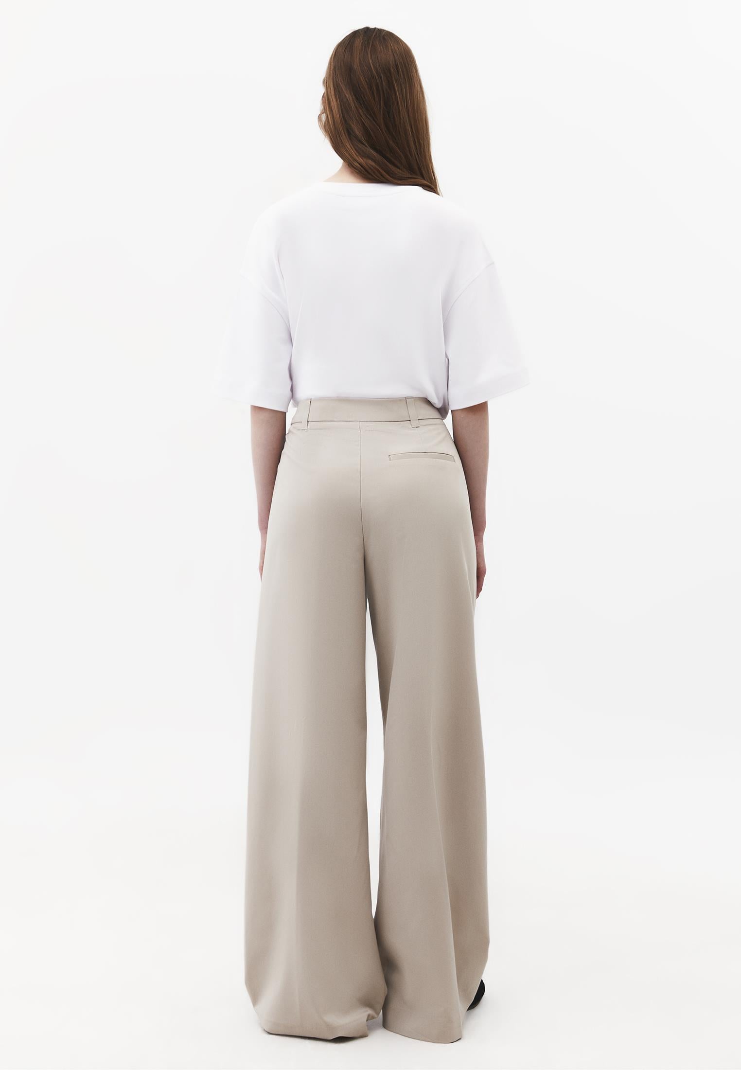Wide Leg Wide Leg Pants - PLAZA TAUPE