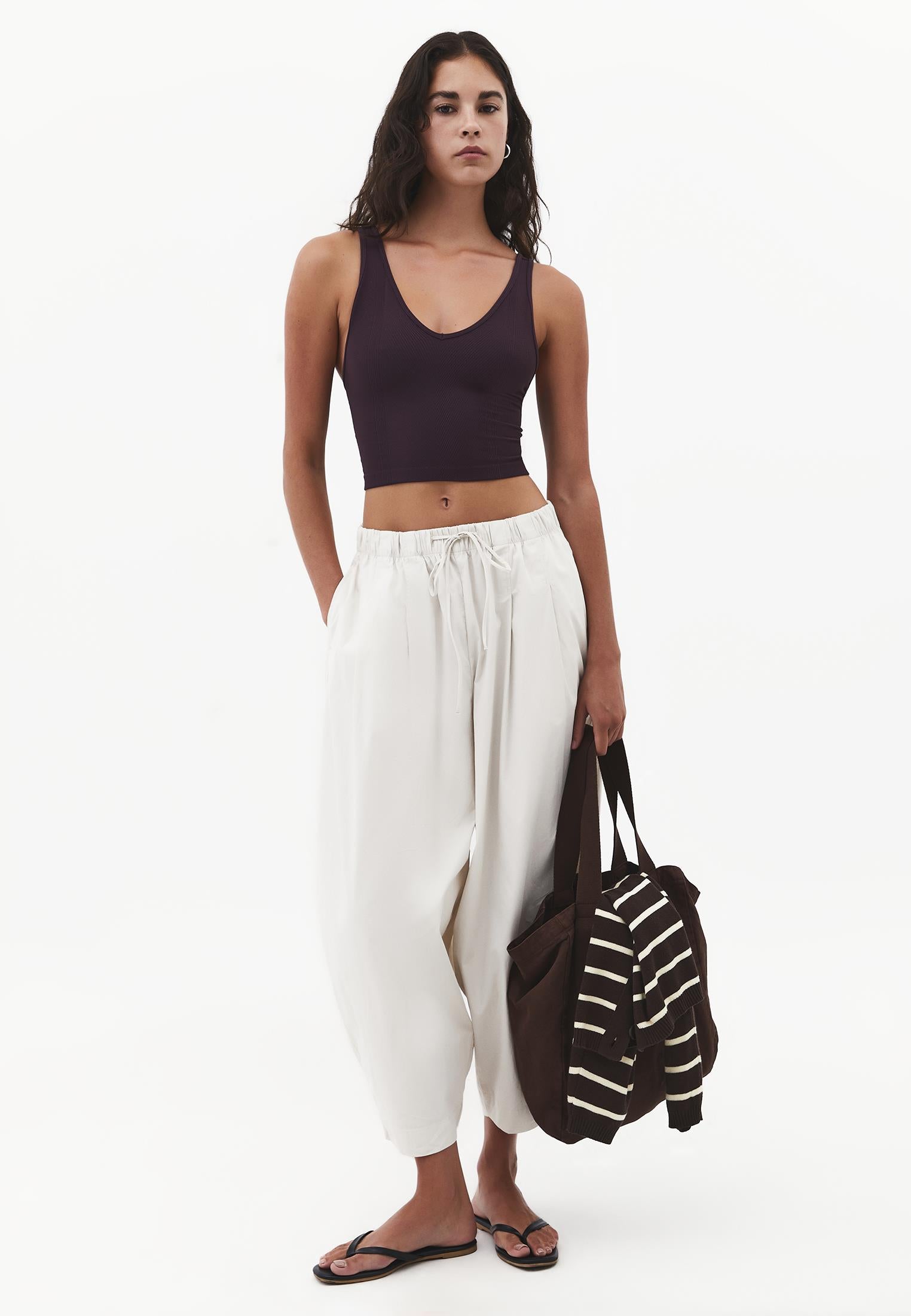 V Neck Bodycon Top - PLUM PERFECT