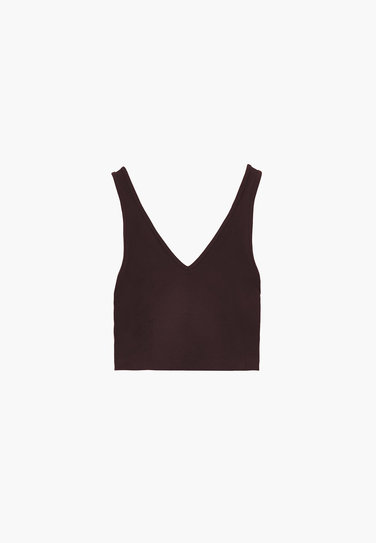 V Neck Bodycon Top - PLUM PERFECT