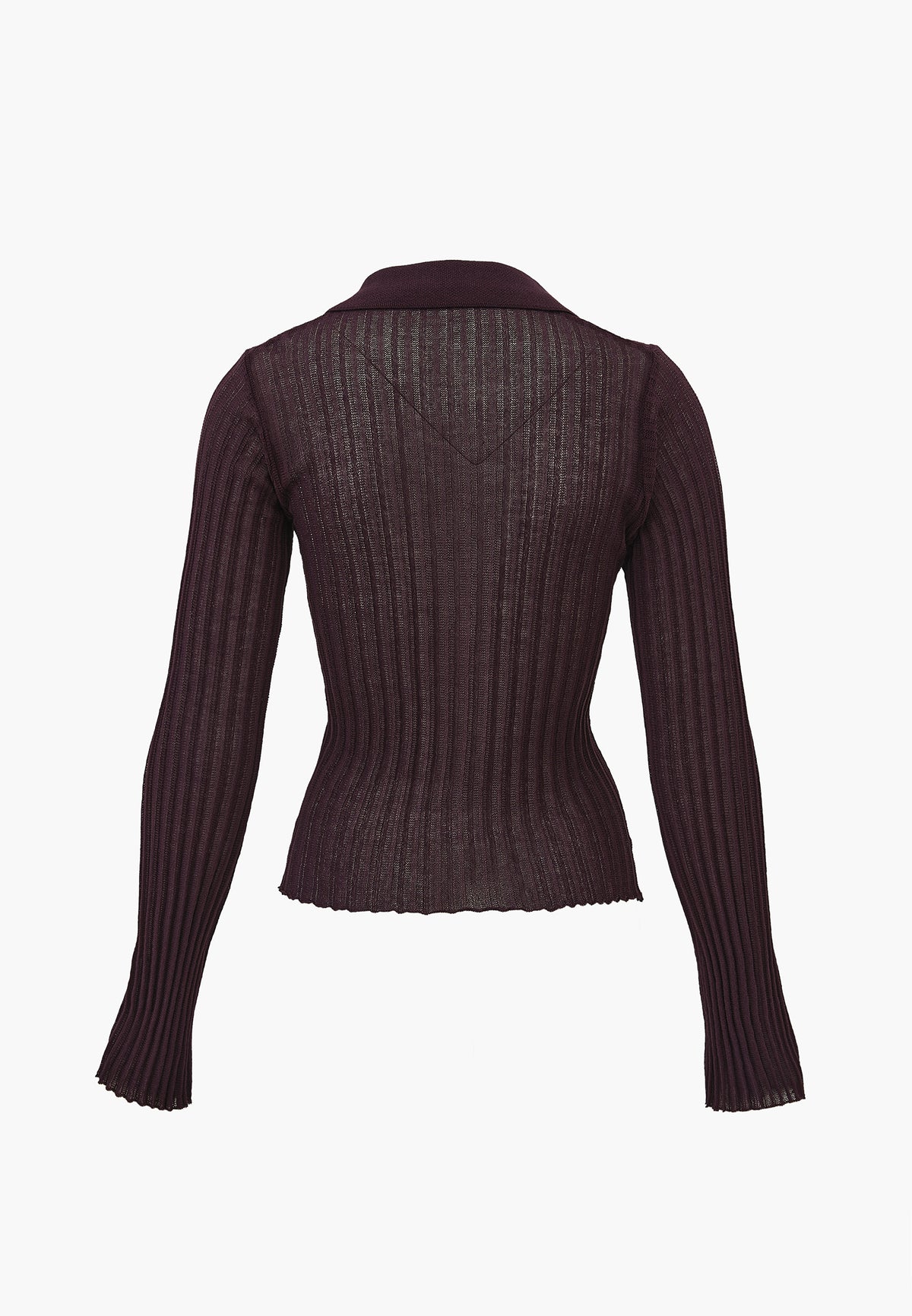 Women's Sweater With Long Sleeves, Polo Collar, Closed Style And Spanish Sleeves - PLUM PERFECT