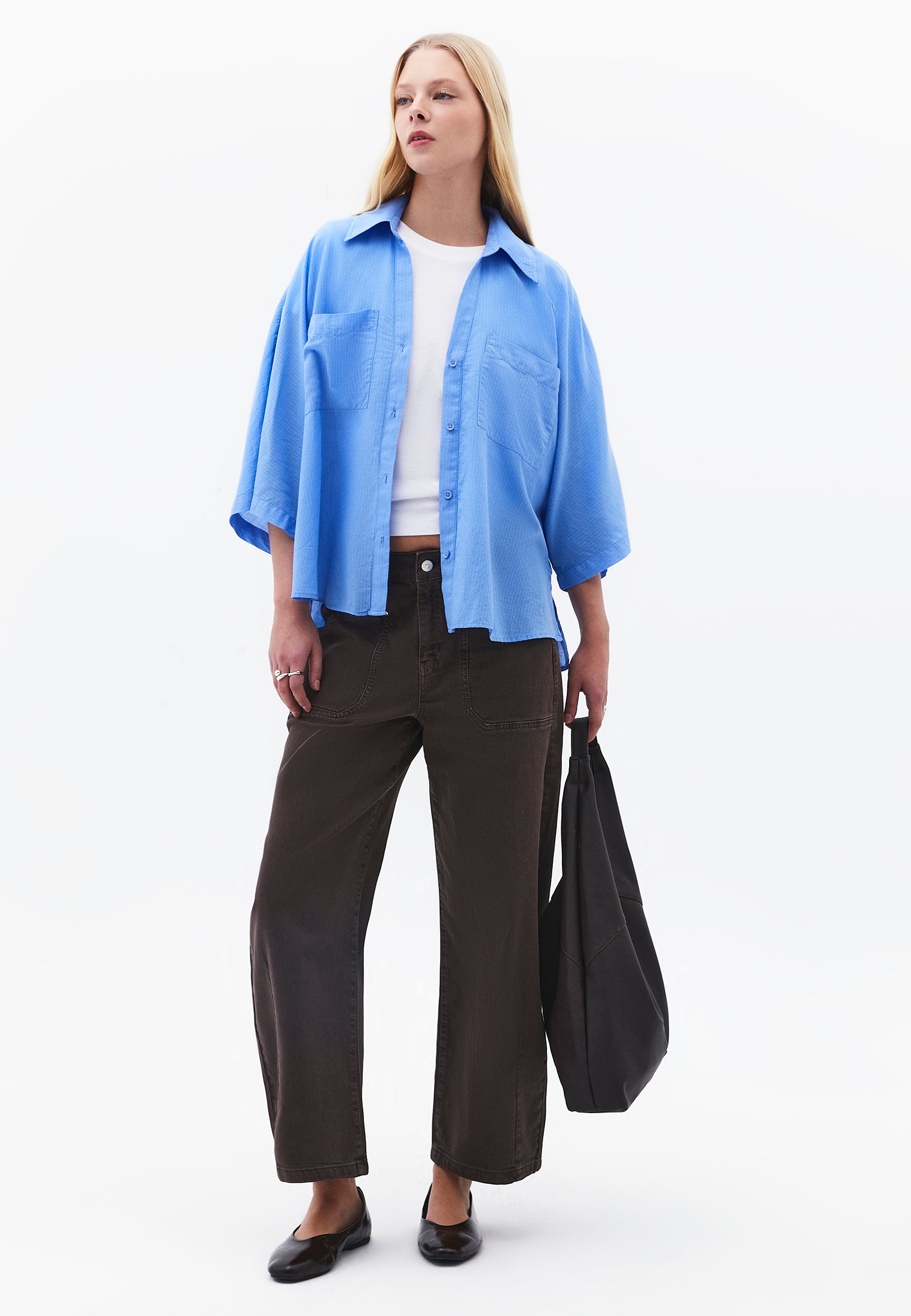 Oversize Shirt With Pocket Detail - PROVENCE