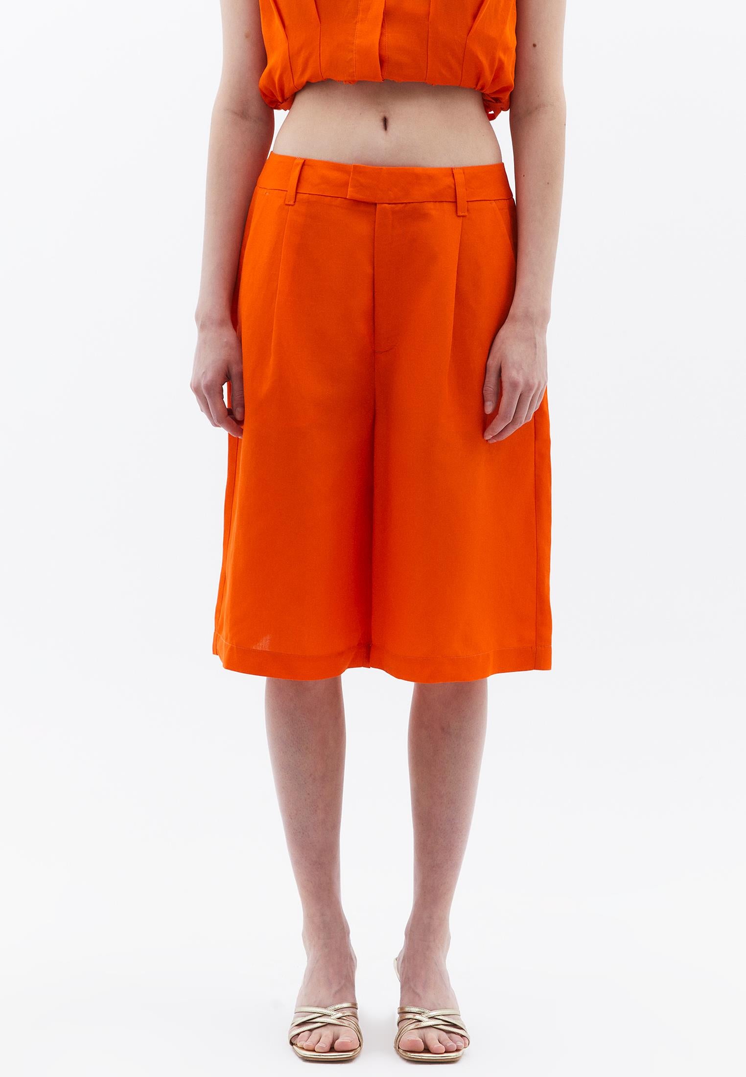 High Waist Pleated Short Shorts - PUFFIN S BILL