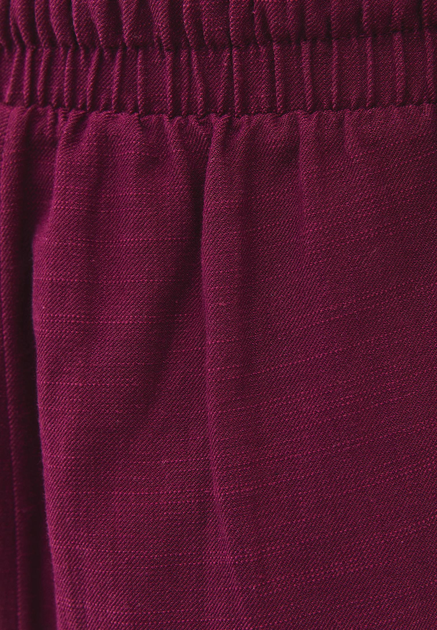 Wide Leg Pants With Elastic Waist - PURPLE POTION