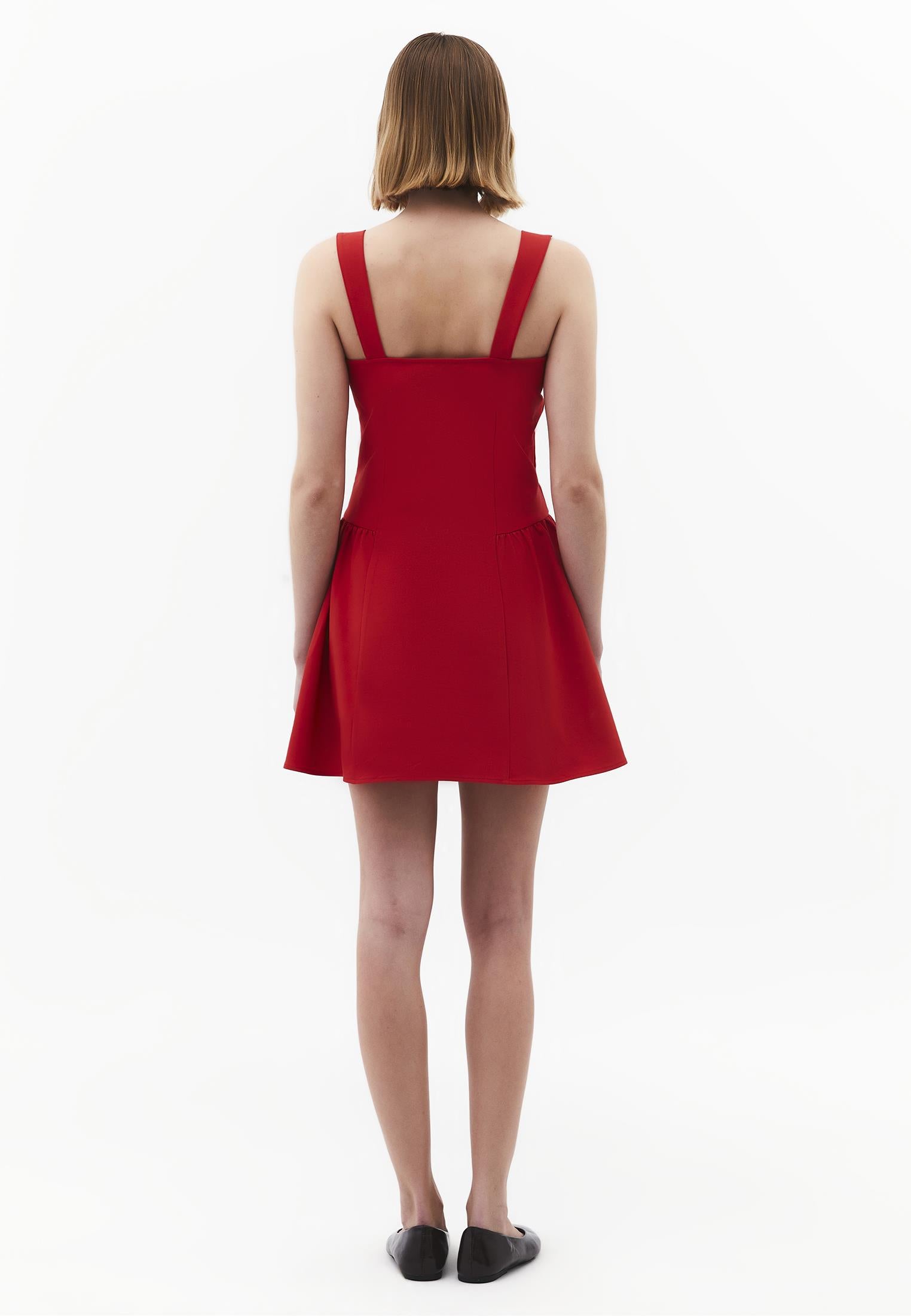 Sleeveless Sweetheart Neckline A-Line Short Dress - RACING RED