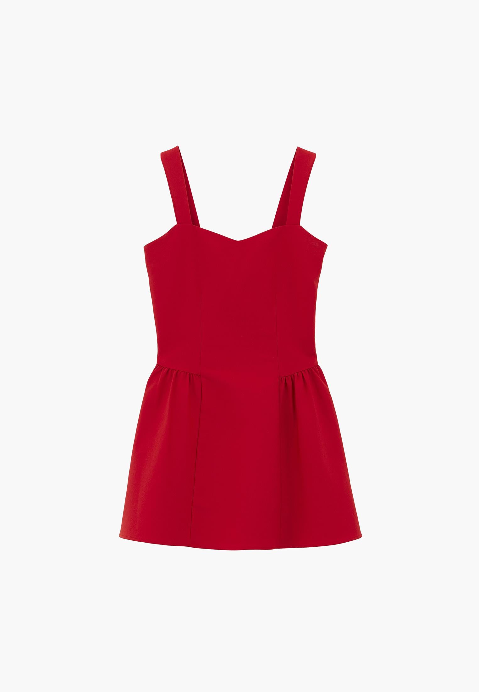 Sleeveless Sweetheart Neckline A-Line Short Dress - RACING RED