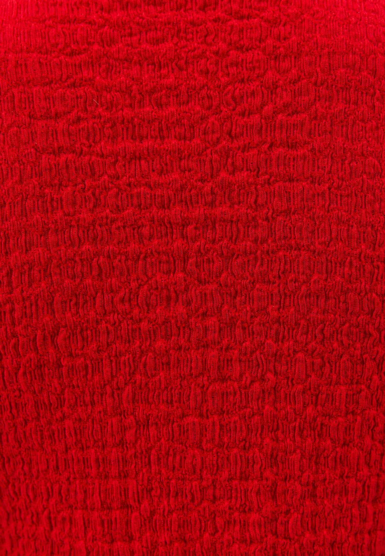 V Neck Blouse Without Sleeve Detail - RACING RED