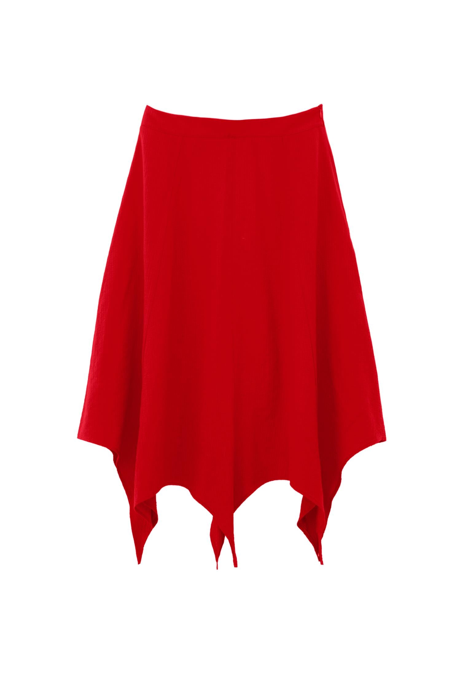 Flowing Long Skirt - RACING RED