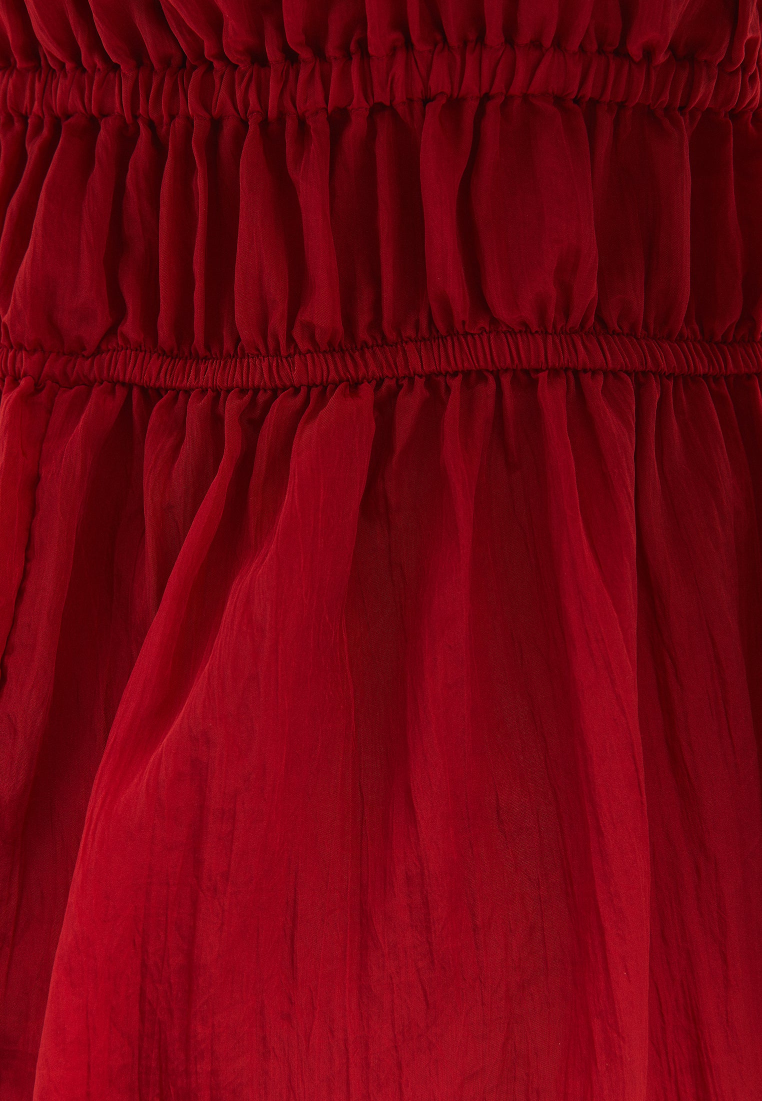 Wrinkled Look Dress - RACING RED