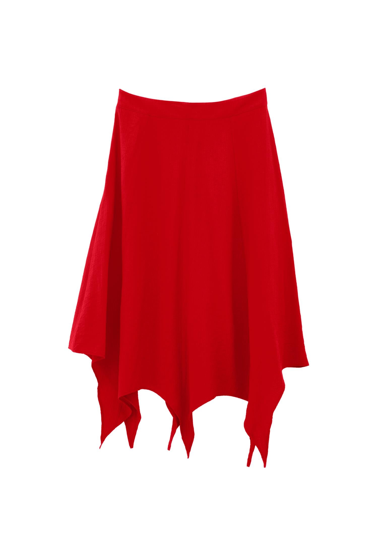 Flowing Long Skirt - RACING RED