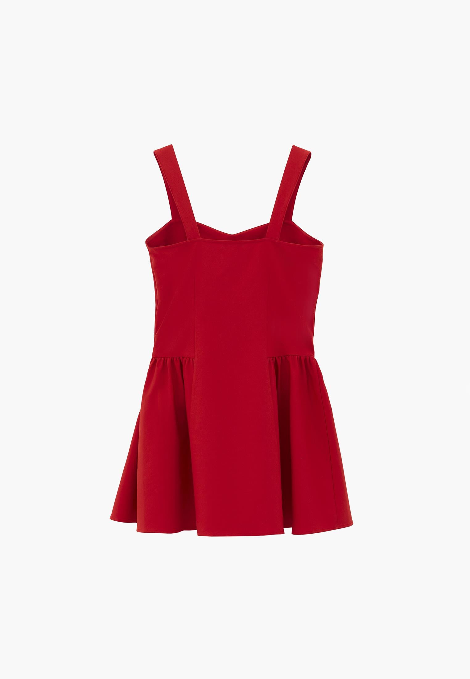 Sleeveless Sweetheart Neckline A-Line Short Dress - RACING RED