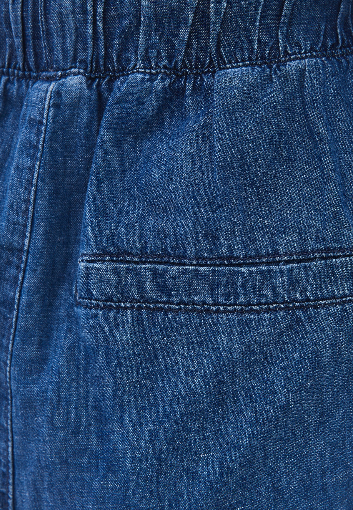 High Waist Wide Leg Denim Pants - RODEO BLUE DENIM