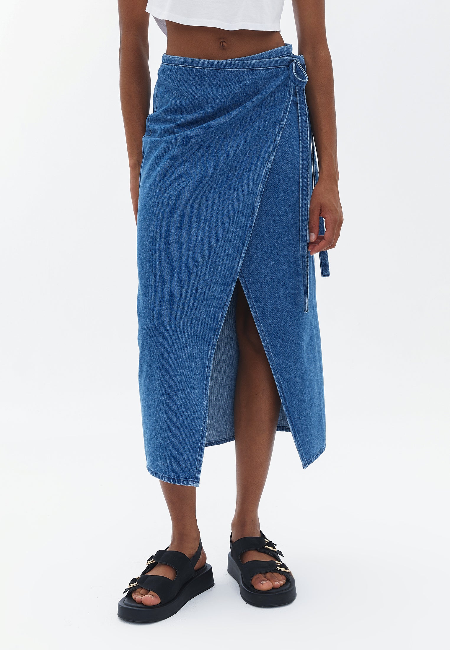 Wrap maxi skirt - RODEO DENIM