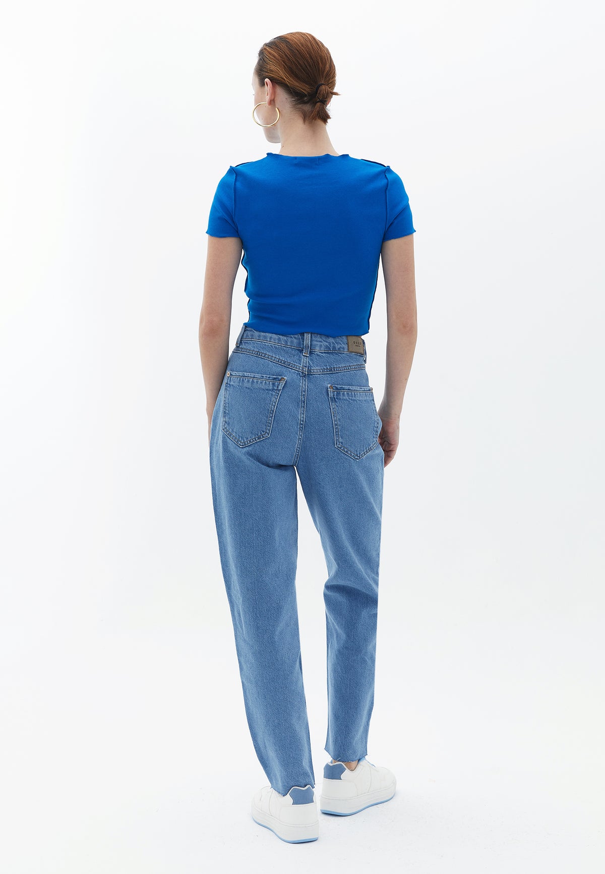 Mom Jeans Pants - Blue