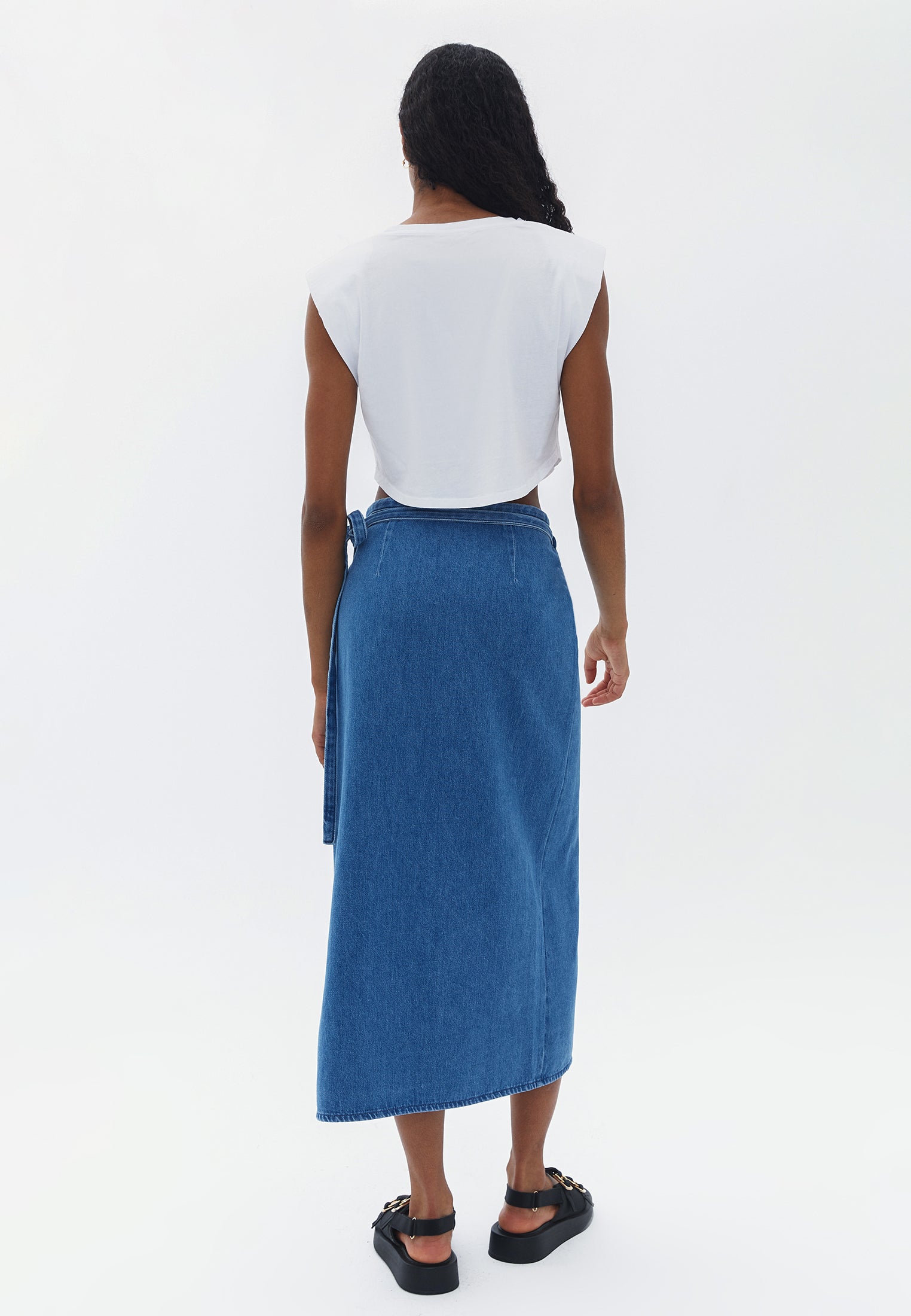 Wrap maxi skirt - RODEO DENIM