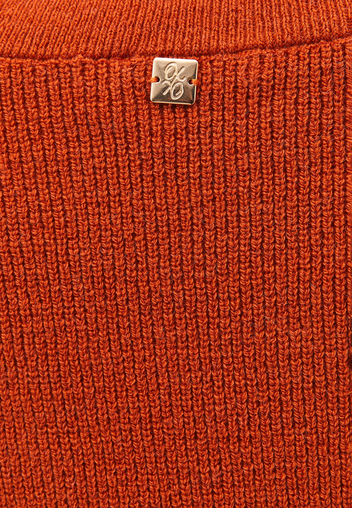 Boat Neck Loose Sweater - RUST