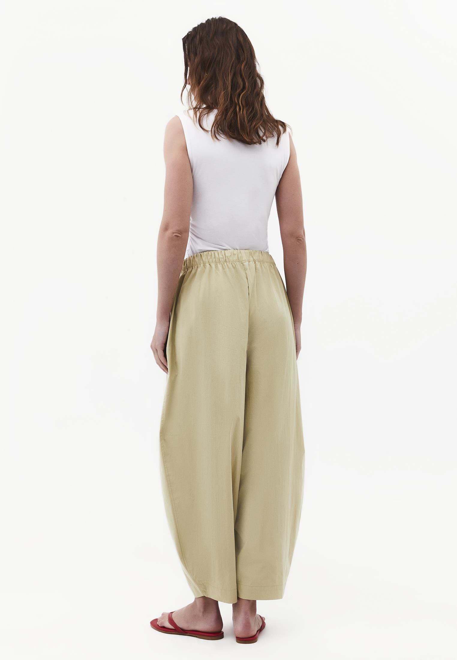 Ultra High Waist Carrot Pants - SAGE GREEN