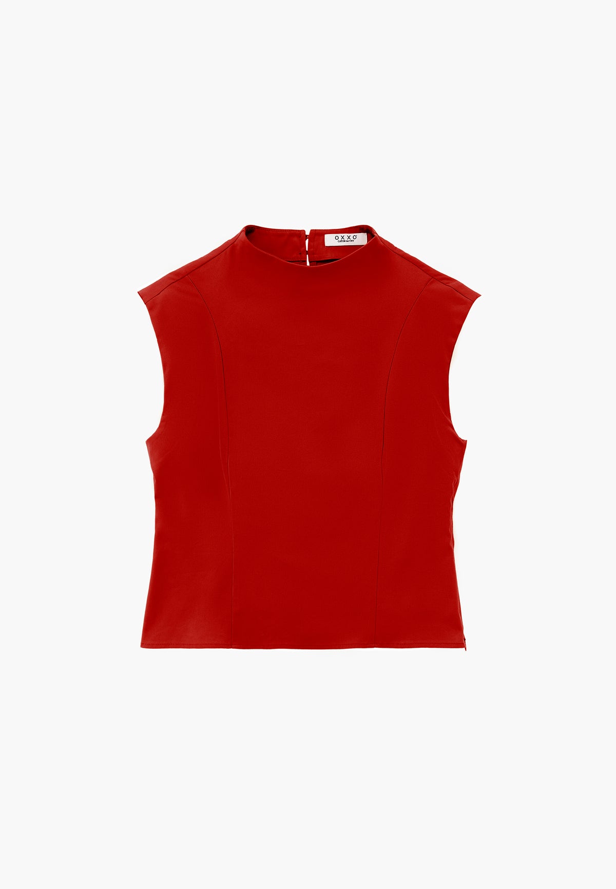 High Neck Sleeveless Buttoned Blouse - SAMBA
