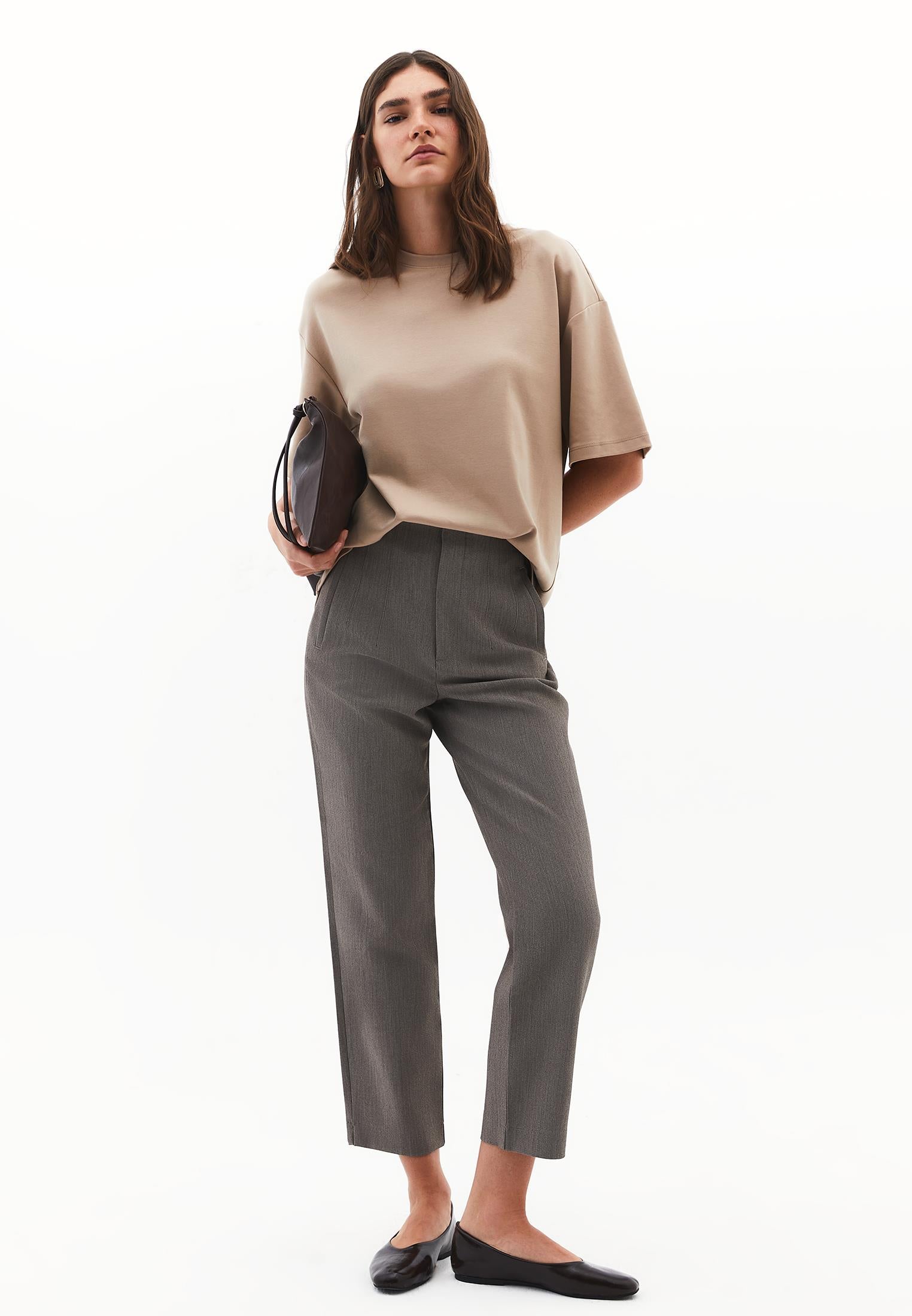 Oversize Cotton T-Shirt - SAVANNAH TAN