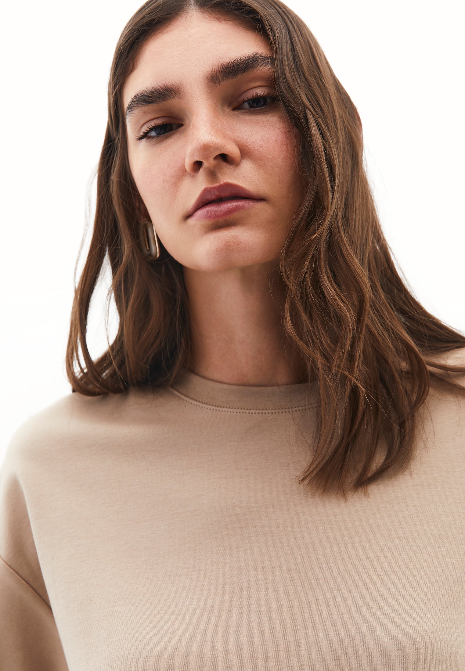 Oversized cotton t-shirt - SAVANNAH TAN