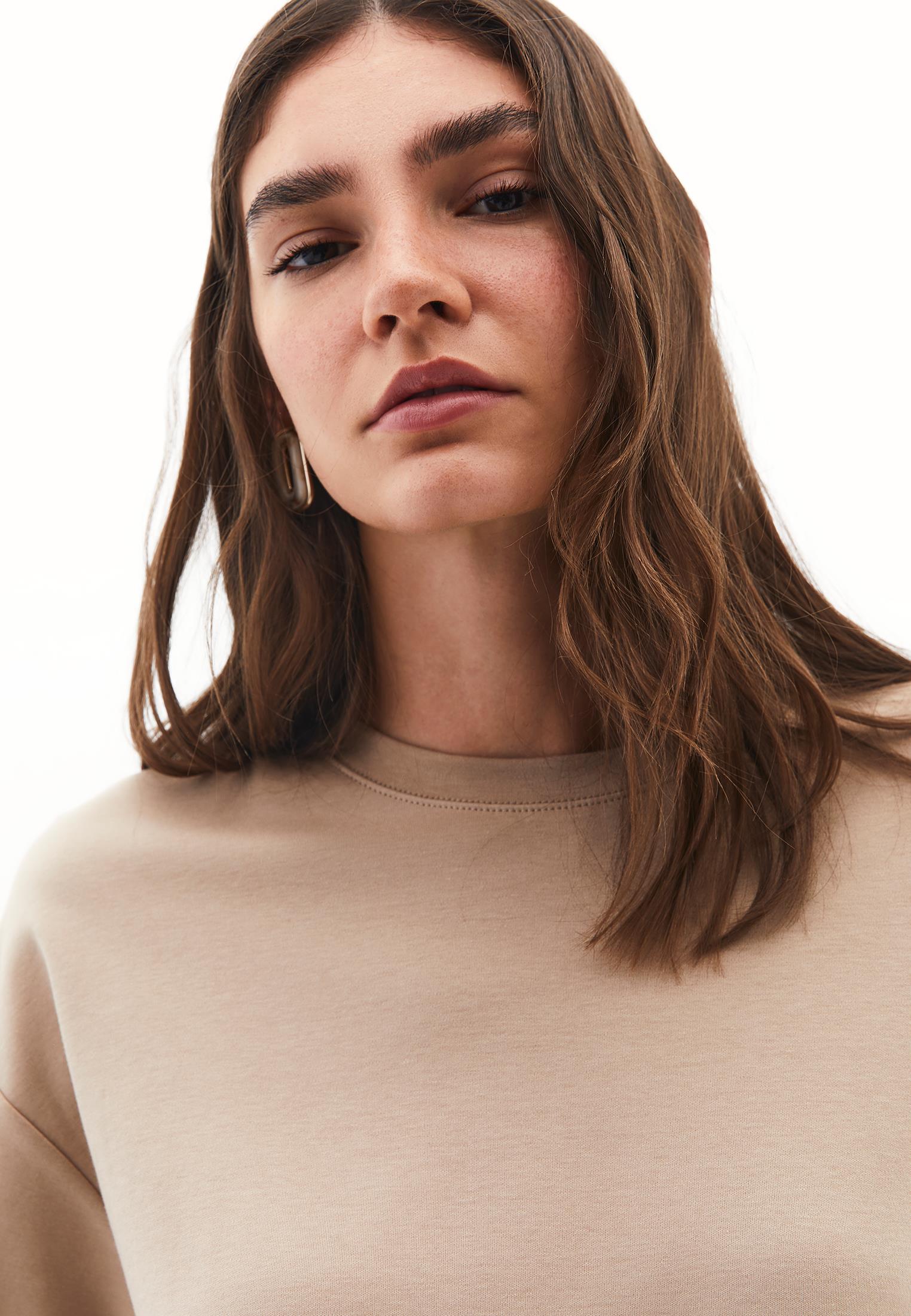 Oversize Cotton T-Shirt - SAVANNAH TAN
