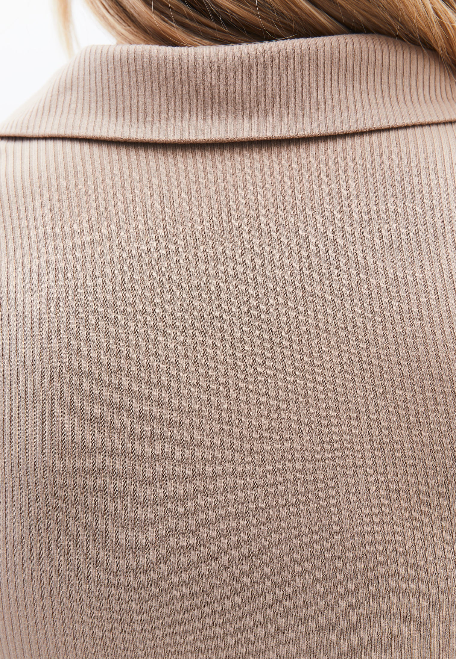 Polo Neck Tank Top - SAVANNAH TAN