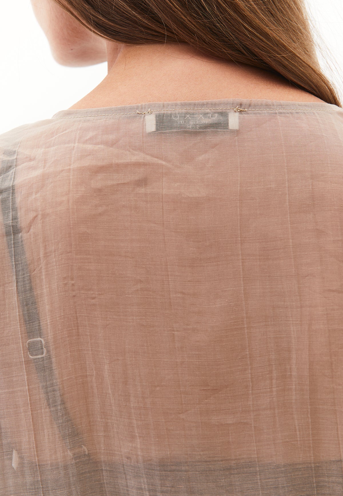 Tunic Blouse With Button Details - Beige