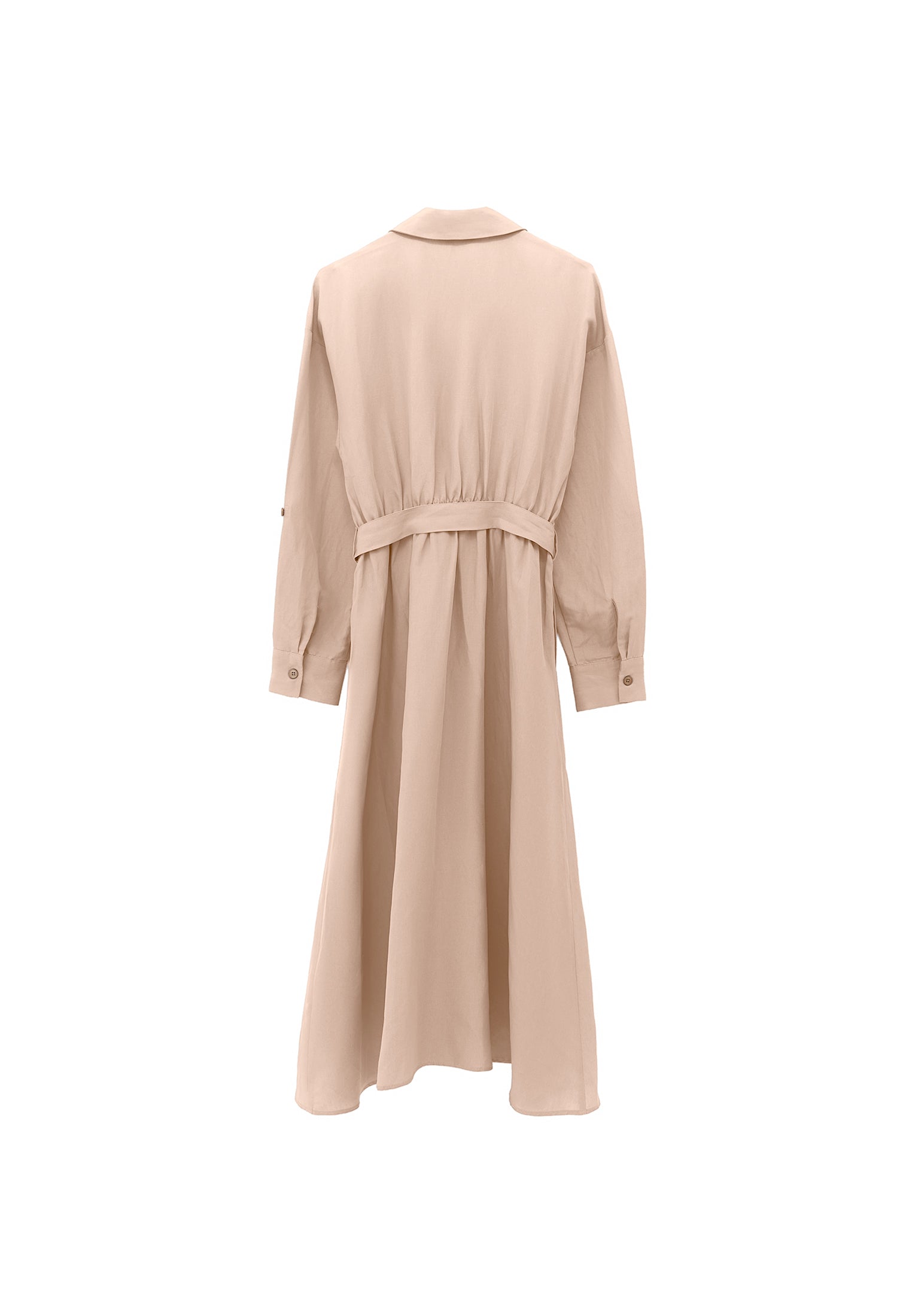 Belted long dress - SAVANNAH TAN