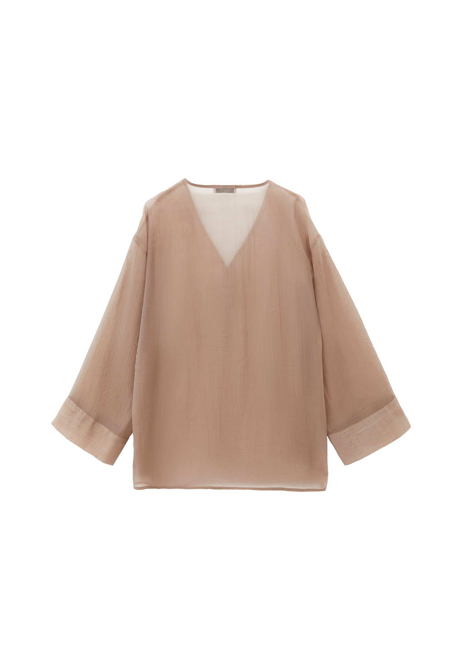 Button detailed tunic blouse - SAVANNAH TAN