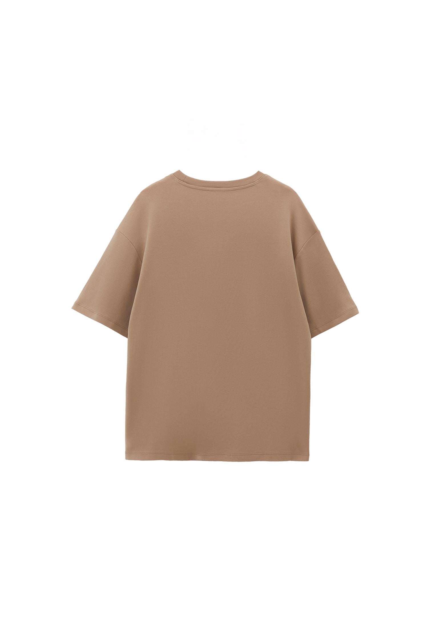 Oversize Cotton T-Shirt - SAVANNAH TAN