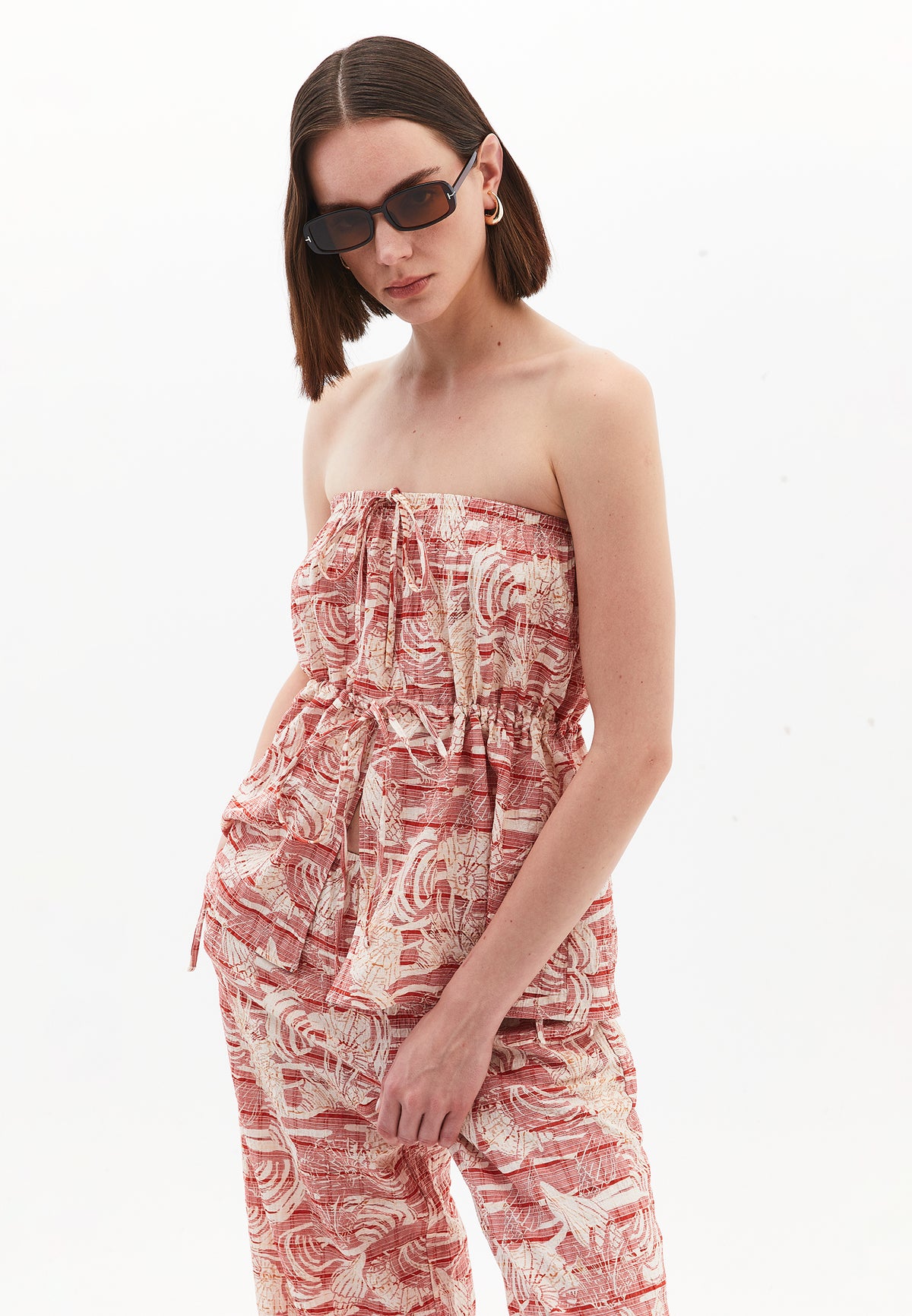 Strapless Viscose Blouse - Mix Color