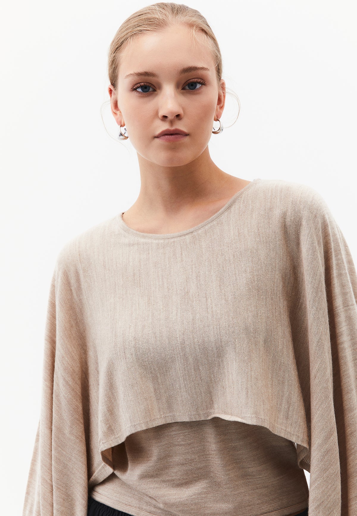 Balloon Sleeve Sweater - SILVER BIRCH