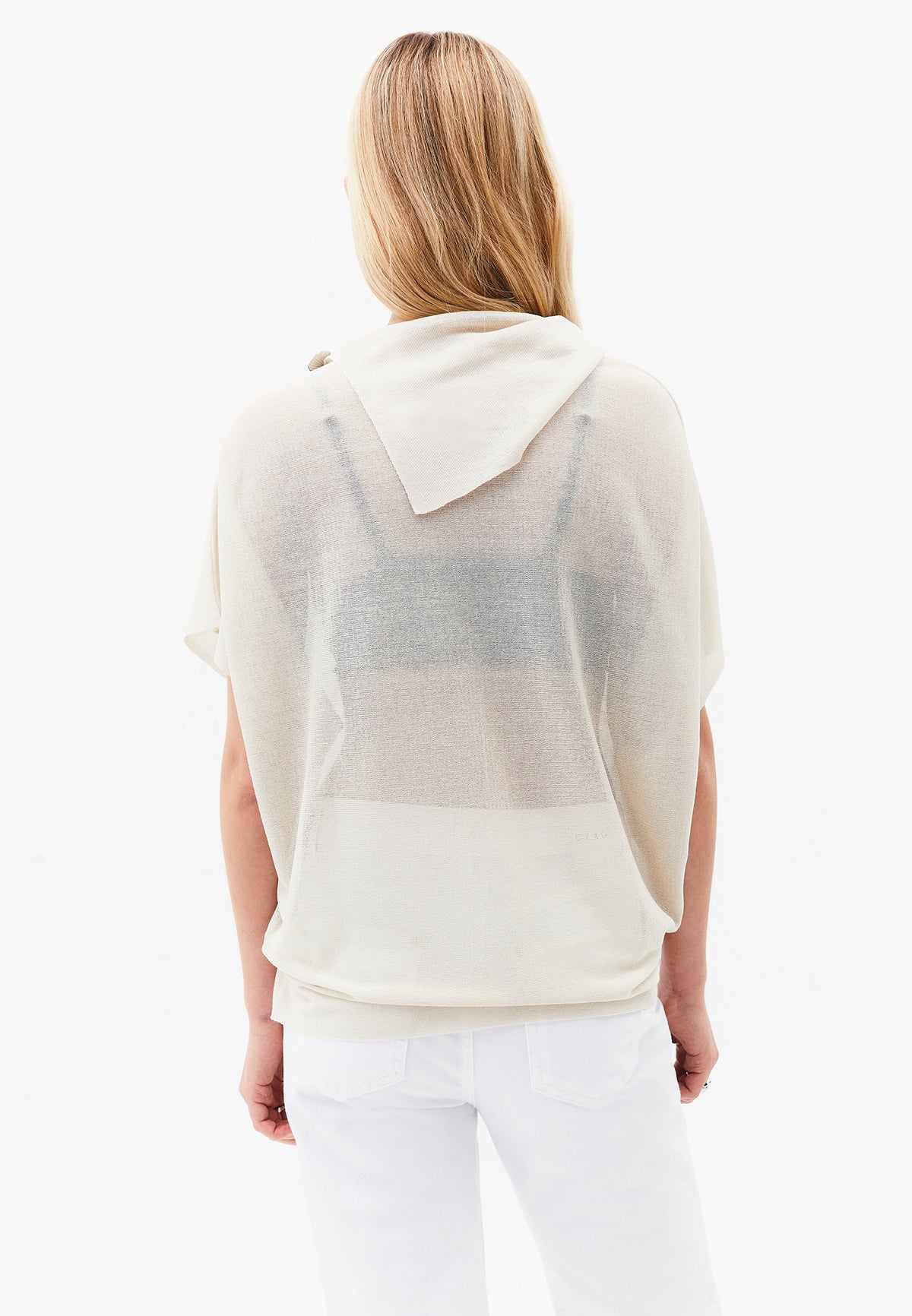 Sleeveless Oversize Tunic Blouse - Cream