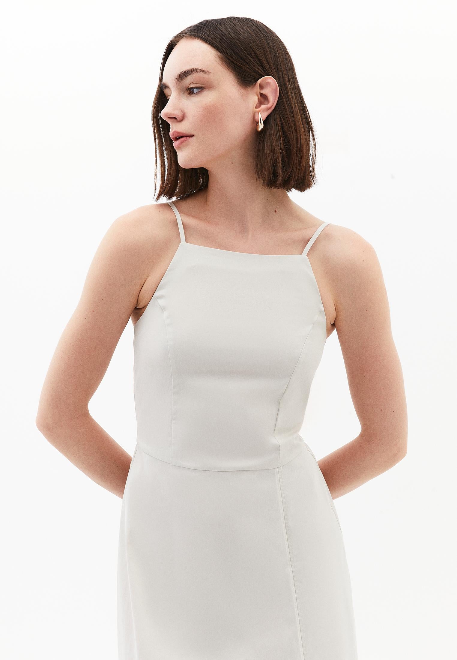 Halter Neck Long Dress - SILVER BIRCH