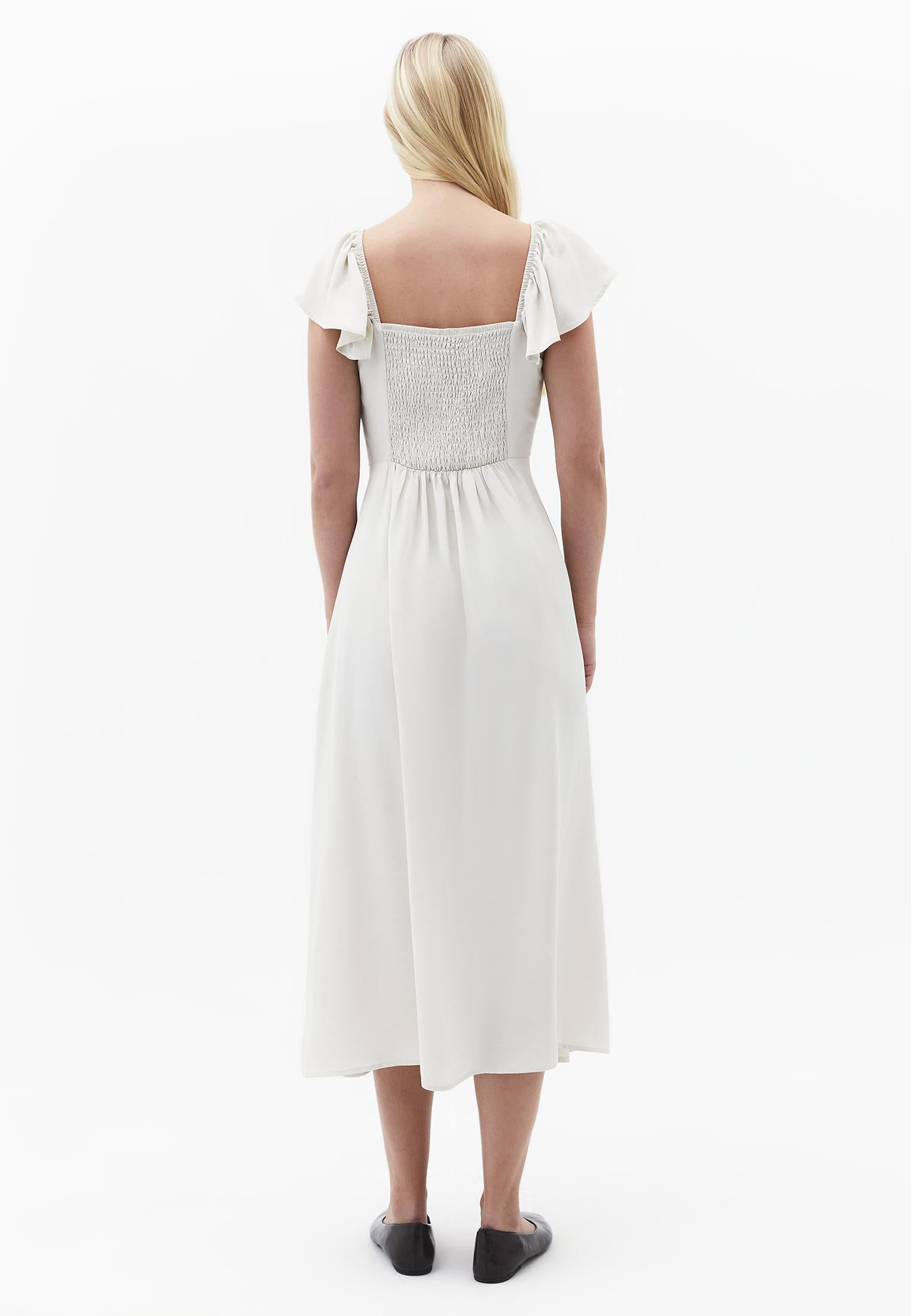 Sweetheart Neckline Midi Dress - SILVER BIRCH Sweetheart Neckline Midi Dress - SILVER BIRCH