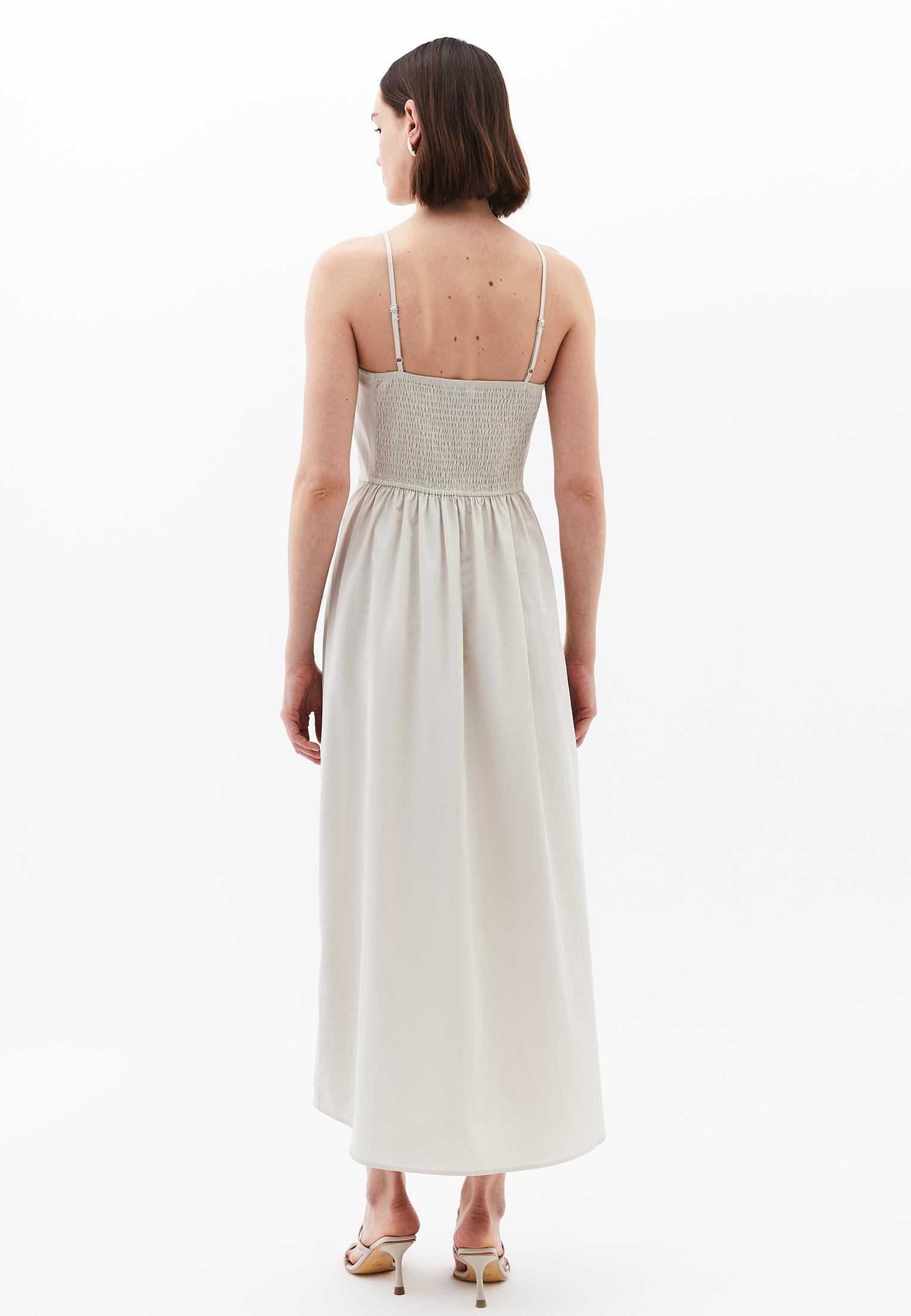 Halter Neck Long Dress - SILVER BIRCH