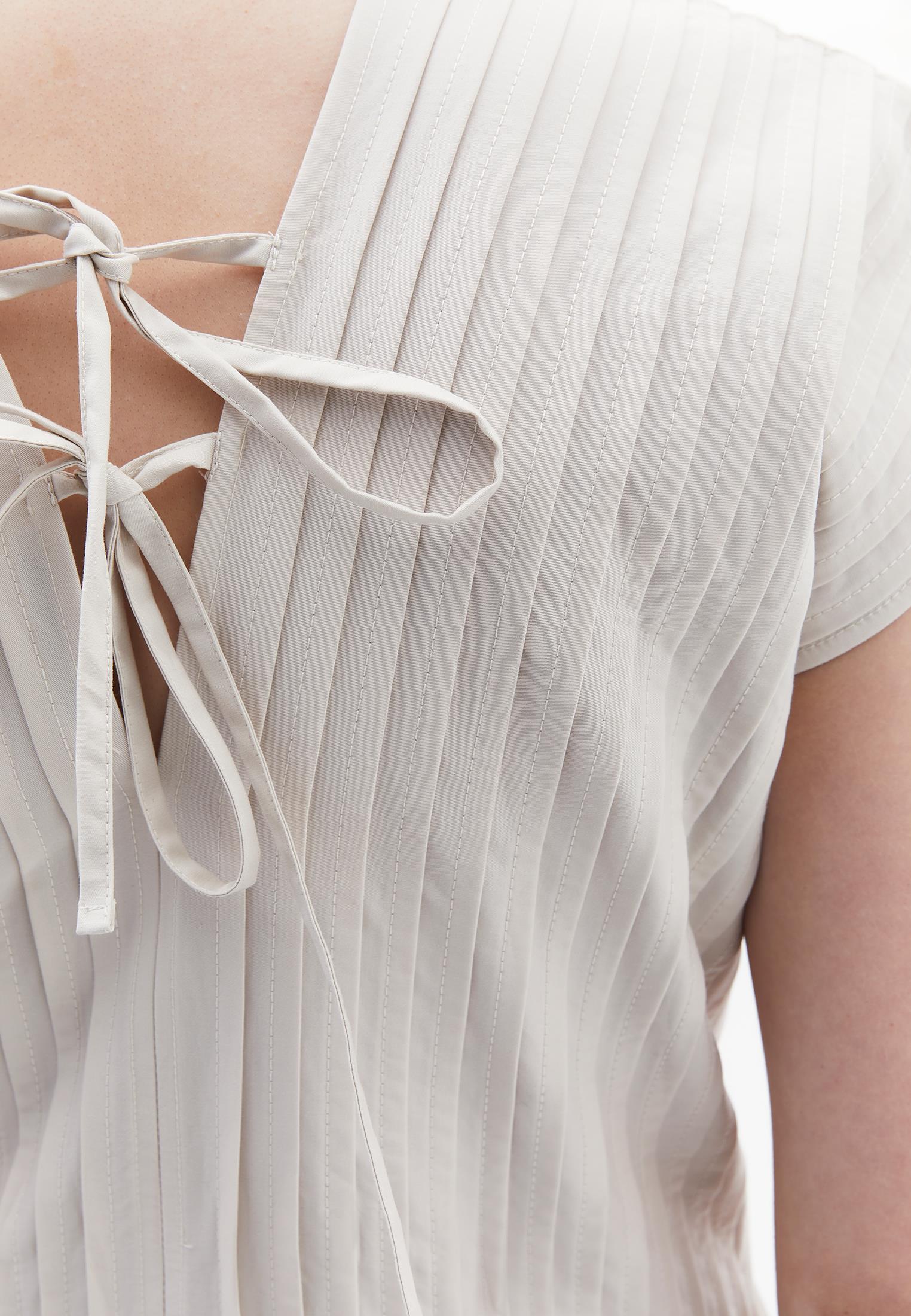 Flared V-Neck Long Dress - SILVER BIRCH