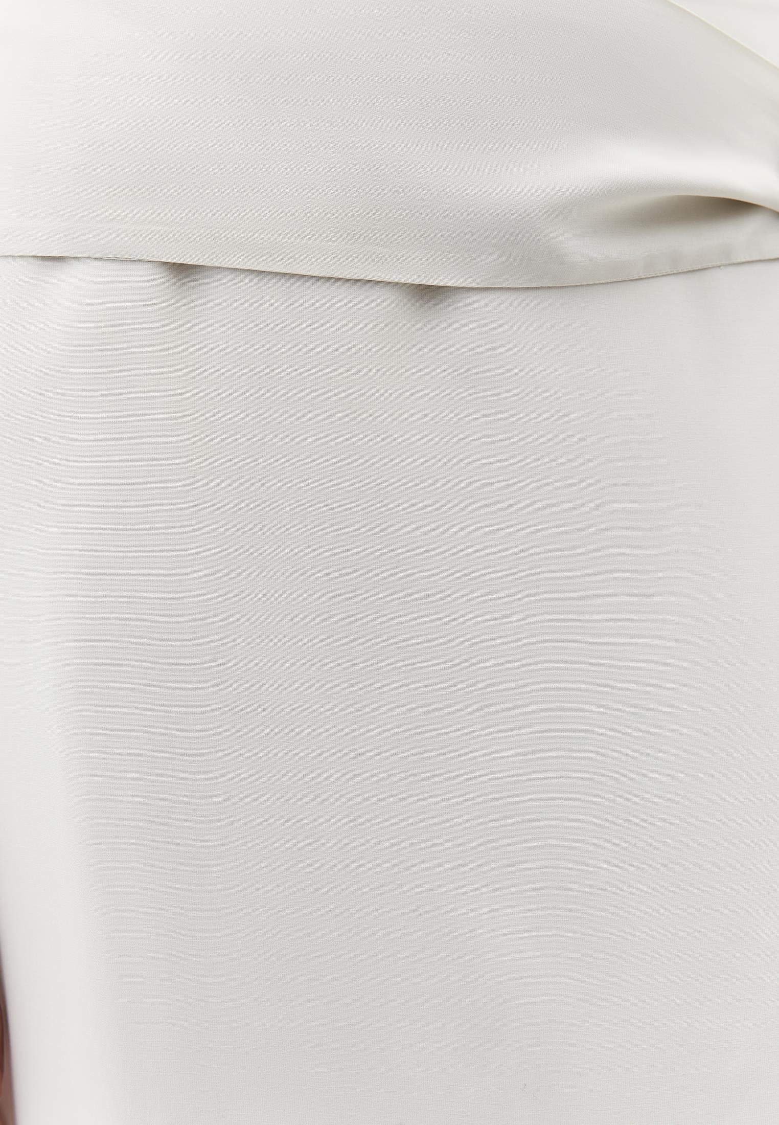 Buckled Viscose Midi Skirt - SILVER BIRCH